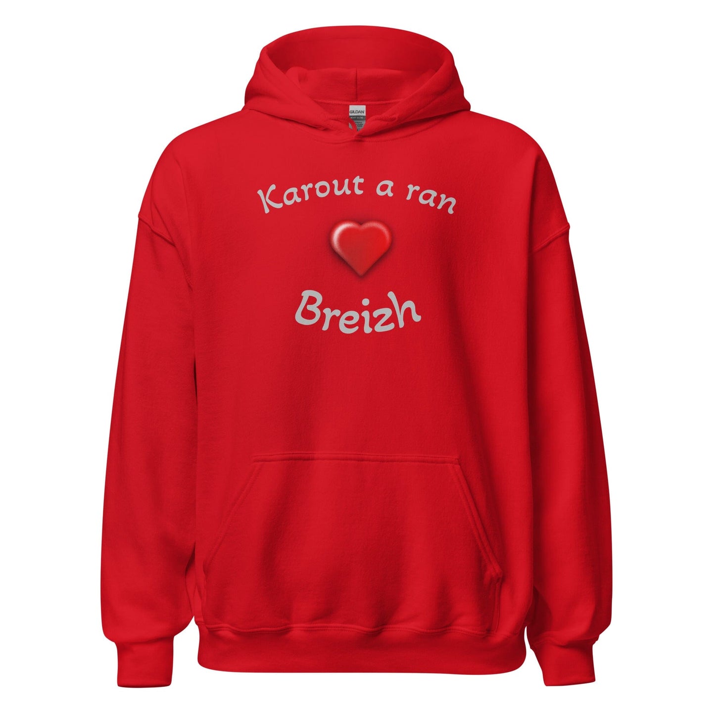 Sweatshirt à capuche pour femme Karout a ran Breizh sweatshirt Bevet Breizh Rouge S
