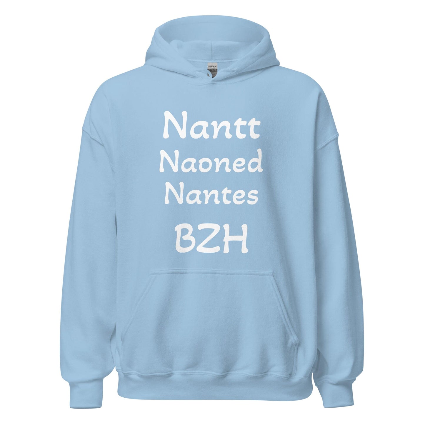 Sweatshirt à capuche pour femme Nantes=BZH sweat-shirt Bevet Breizh Bleu Clair S
