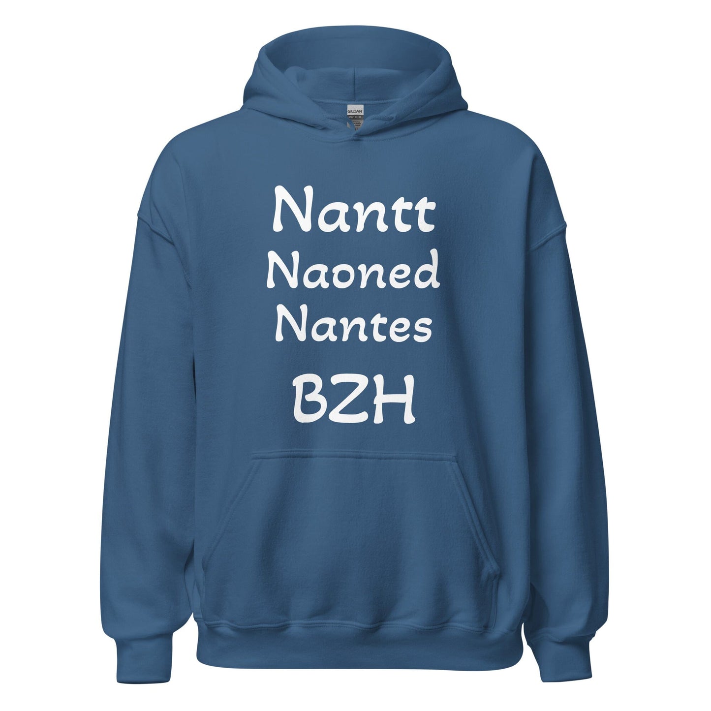 Sweatshirt à capuche pour femme Nantes=BZH sweat-shirt Bevet Breizh Bleu Indigo S