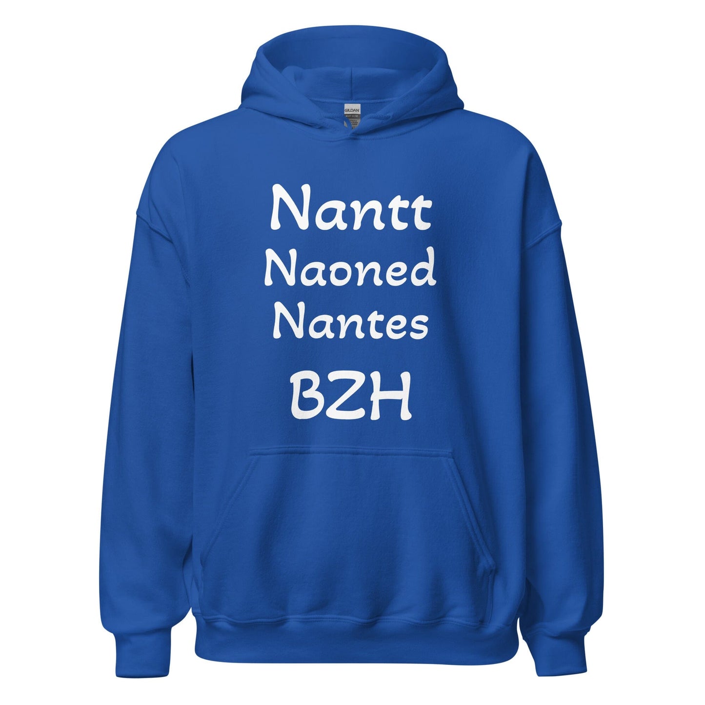 Sweatshirt à capuche pour femme Nantes=BZH sweat-shirt Bevet Breizh Bleu Roi S