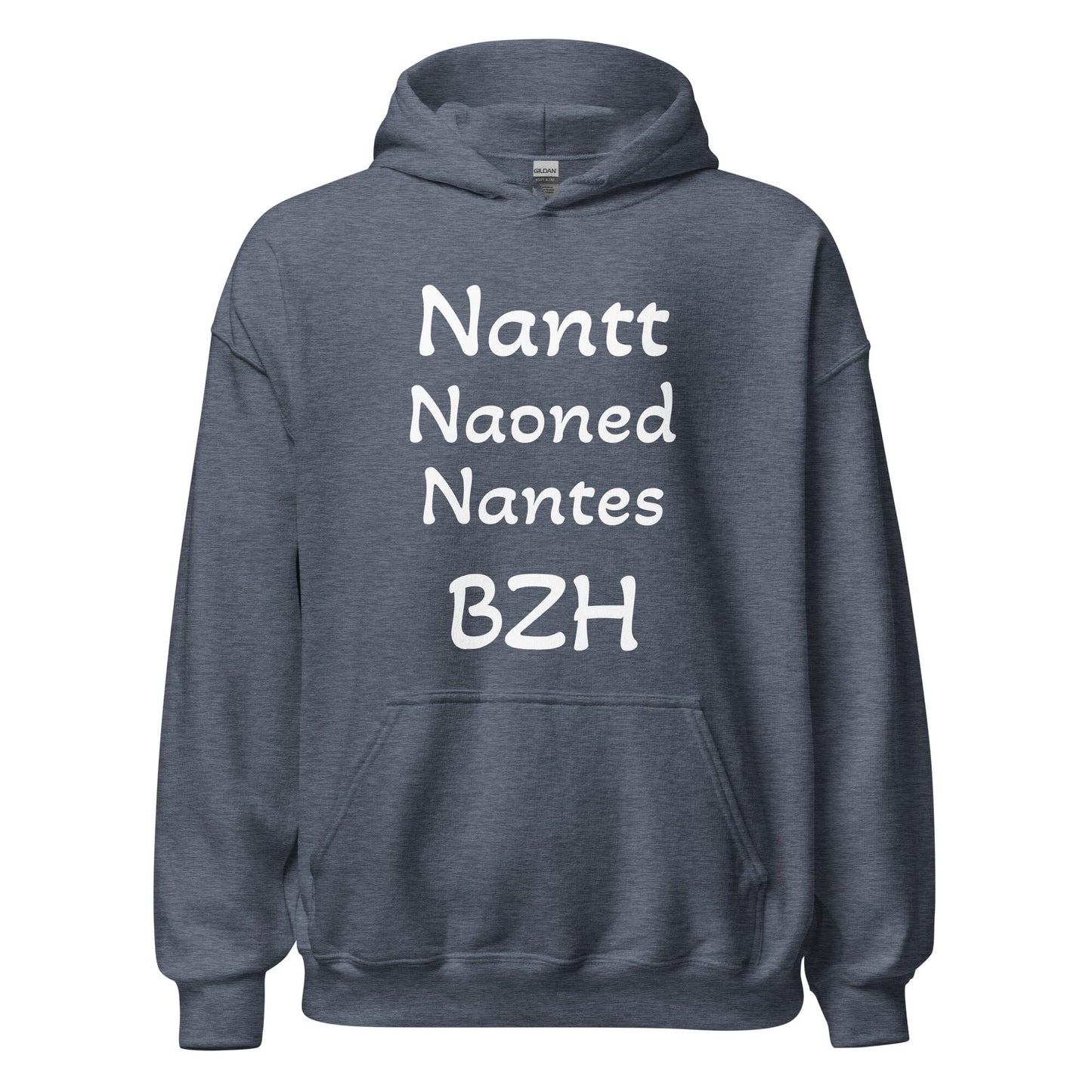 Sweatshirt à capuche pour femme Nantes=BZH sweat-shirt Bevet Breizh Heather Sport Dark Navy S