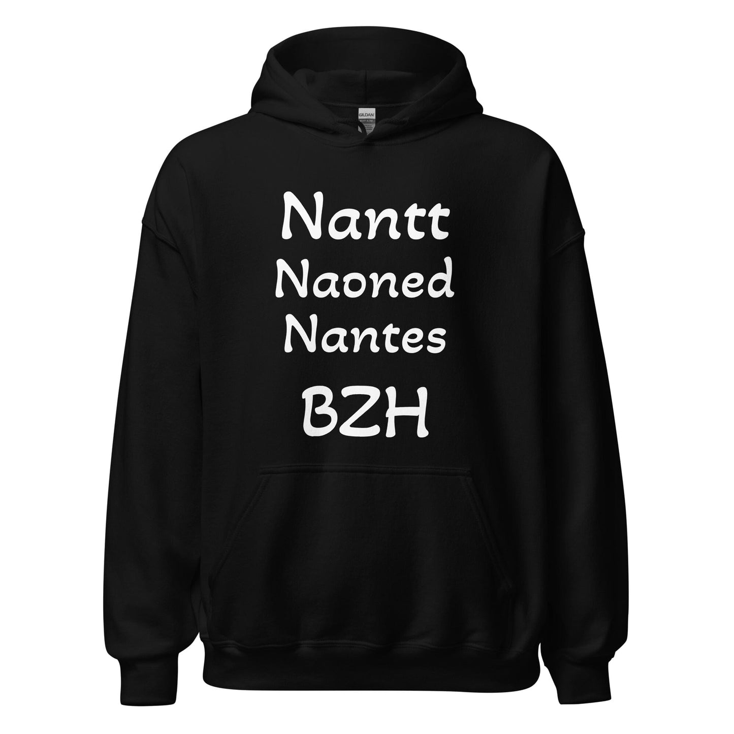 Sweatshirt à capuche pour femme Nantes=BZH sweat-shirt Bevet Breizh Noir S