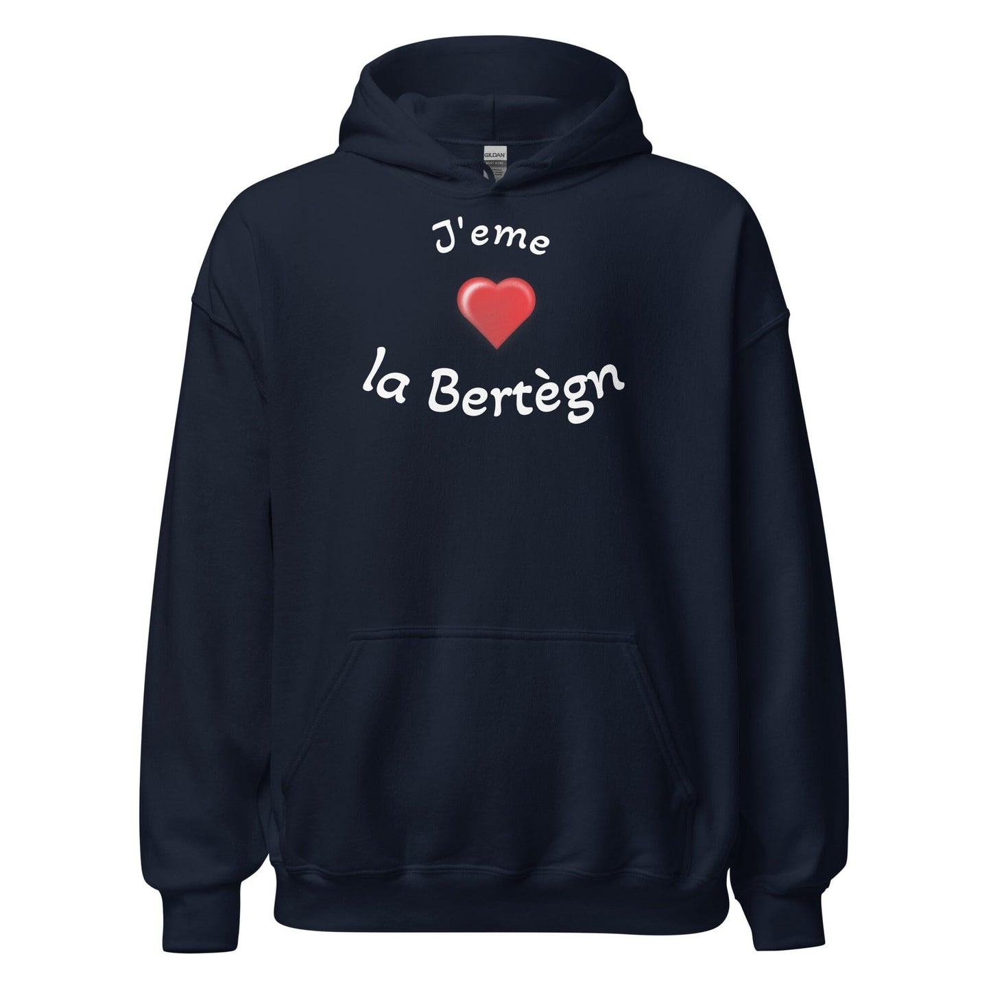 Sweatshirt à capuche pour homme J'eme la Bertègn sweatshirt Bevet Breizh Bleu Marine S