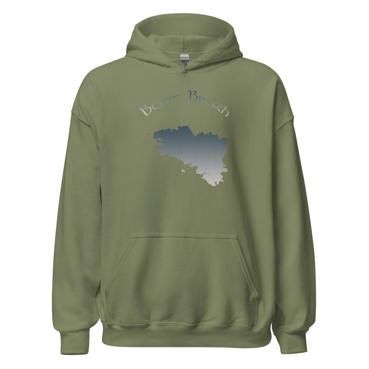 Sweatshirt à capuche unisexe Bevet Breizh Bevet Breizh Vert Militaire S