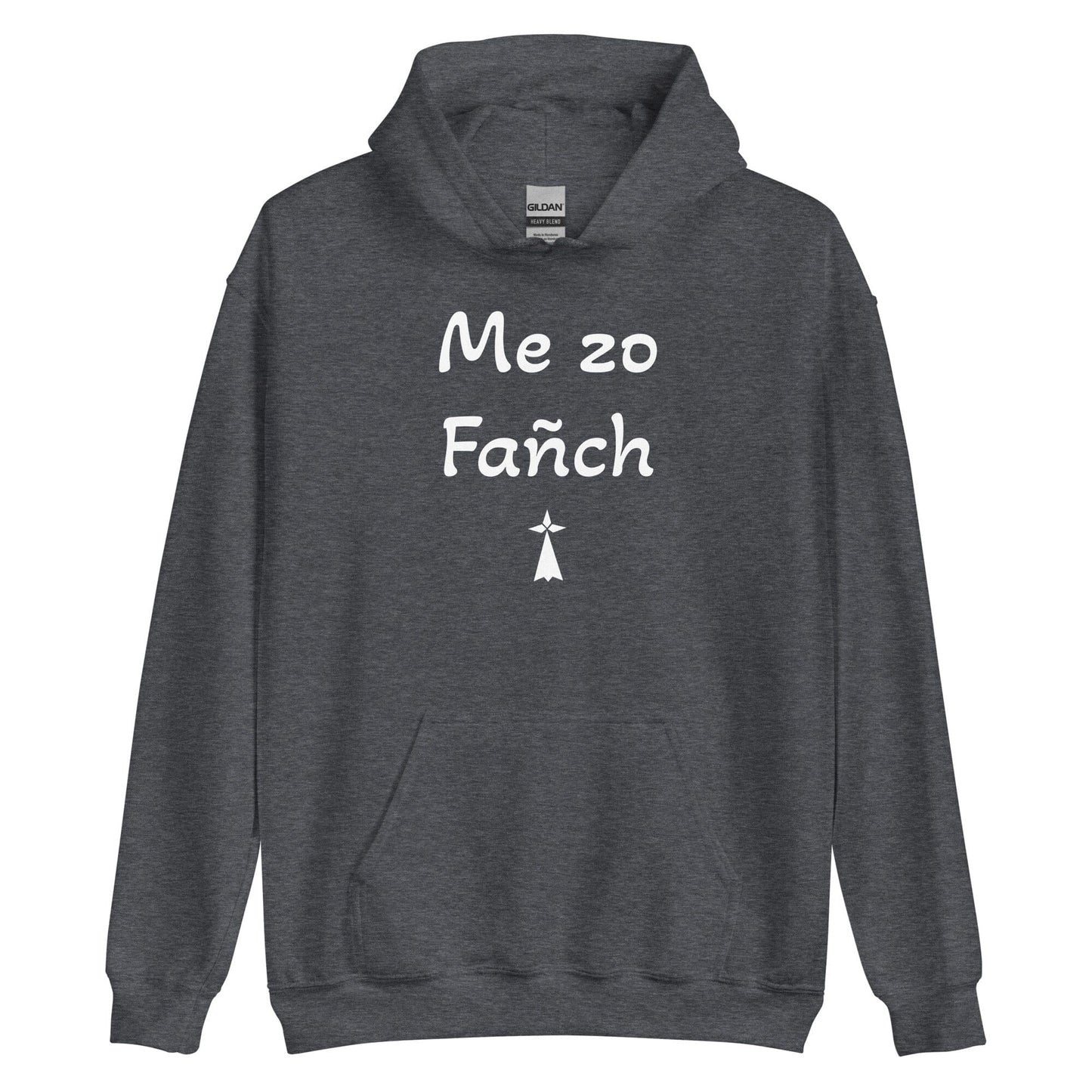 Sweatshirt à capuche unisexe me zo Fañch sweat-shirt Bevet Breizh Gris Foncé Chiné S