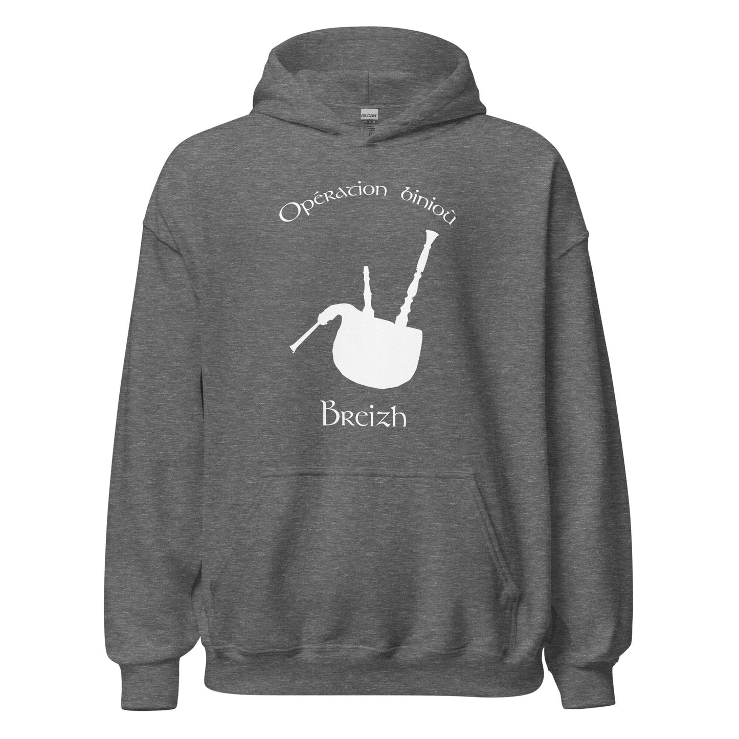 Sweatshirt à capuche unisexe opération binioù sweatshirt Bevet Breizh Graphite Heather S
