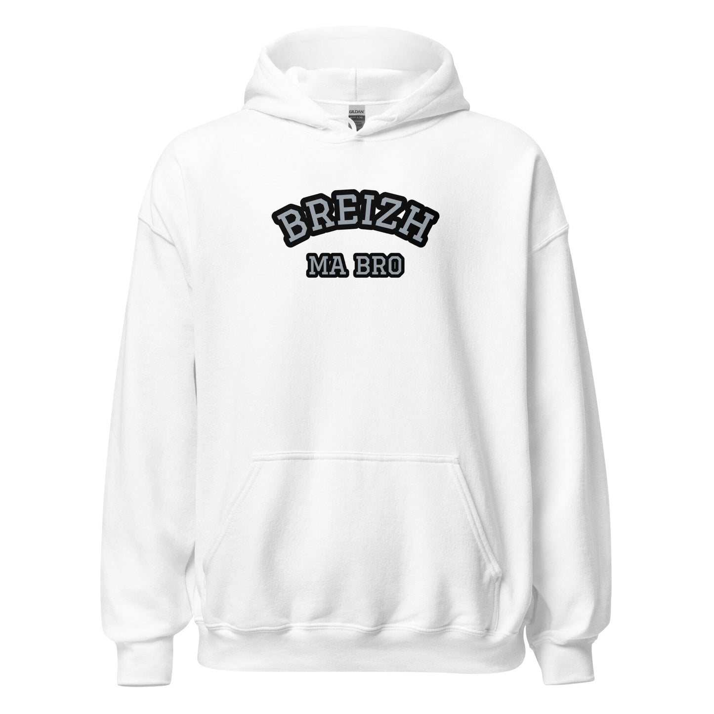 Sweatshirt Breizh ma bro unisexe à capuche sweatshirt Bevet Breizh Blanc S