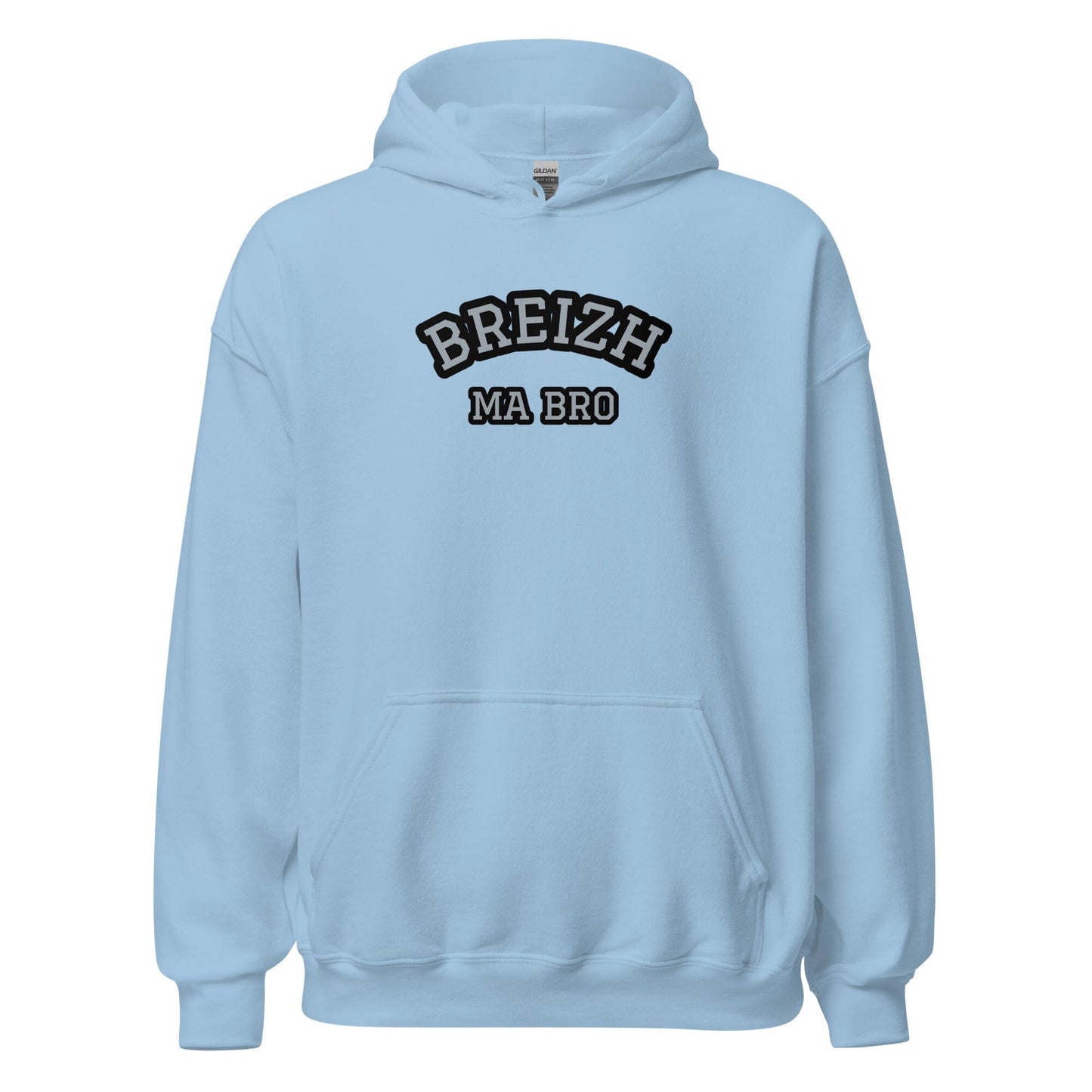 Sweatshirt Breizh ma bro unisexe à capuche sweatshirt Bevet Breizh Bleu Clair S