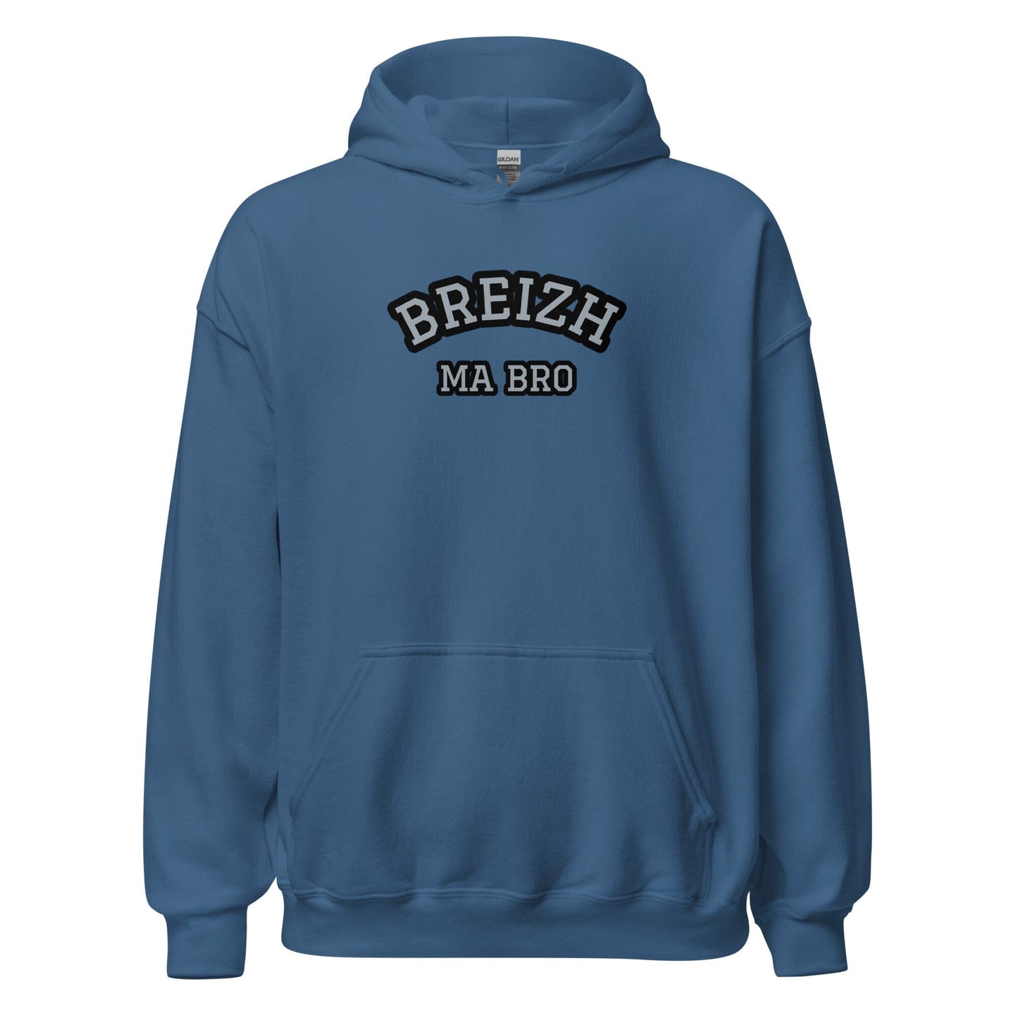 Sweatshirt Breizh ma bro unisexe à capuche sweatshirt Bevet Breizh Bleu Indigo S