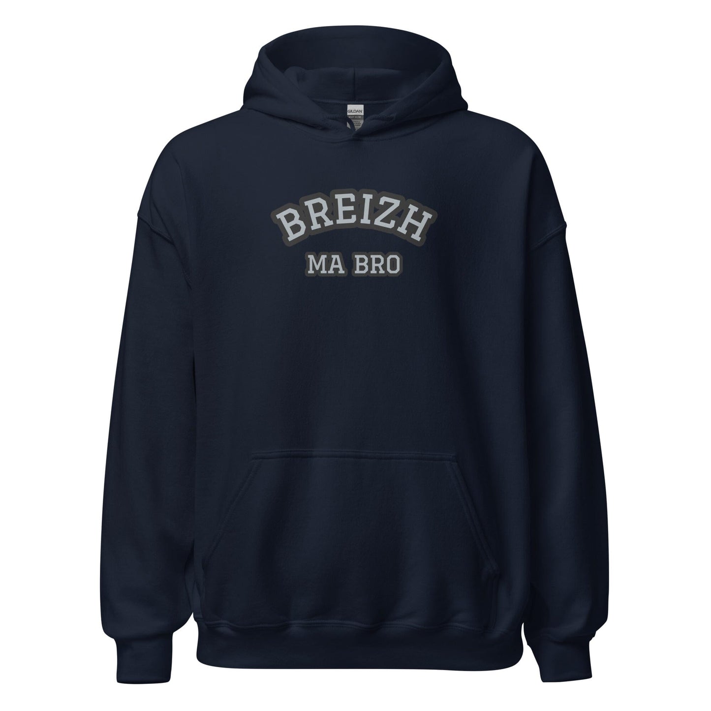 Sweatshirt Breizh ma bro unisexe à capuche sweatshirt Bevet Breizh Bleu Marine S