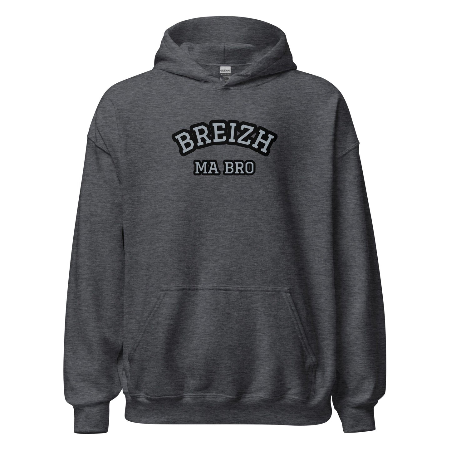 Sweatshirt Breizh ma bro unisexe à capuche sweatshirt Bevet Breizh Gris Foncé Chiné S