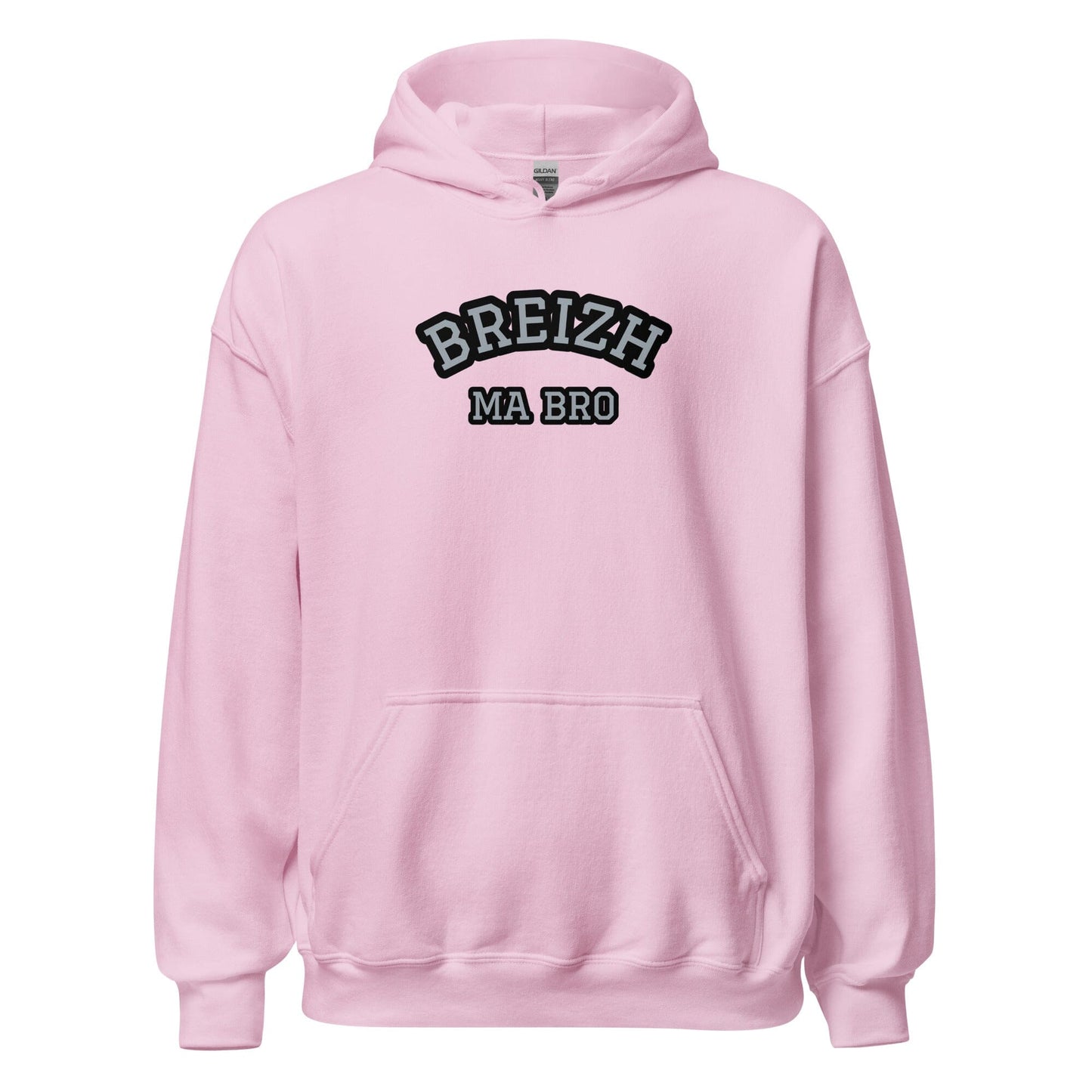 Sweatshirt Breizh ma bro unisexe à capuche sweatshirt Bevet Breizh Rose Clair S
