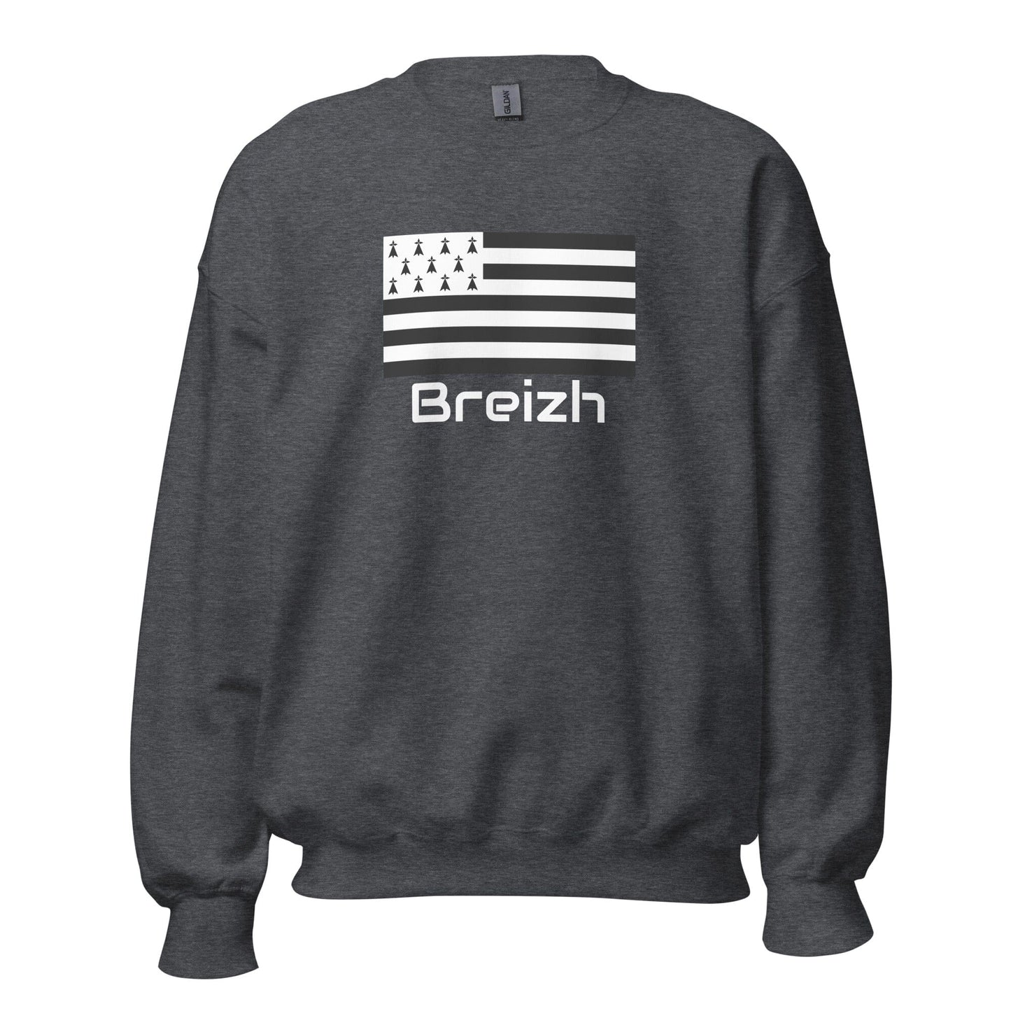 Sweatshirt Gwenn Ha Du Breizh unisexe sweat-shirt Bevet Breizh Gris Foncé Chiné S