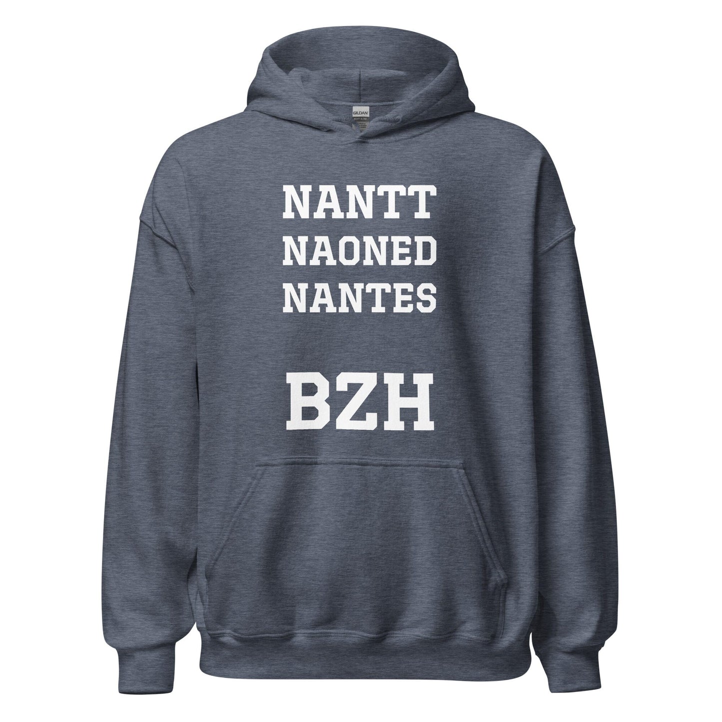 Sweatshirt homme à capuche Nantes=BZH sweat-shirt Bevet Breizh Heather Sport Dark Navy S