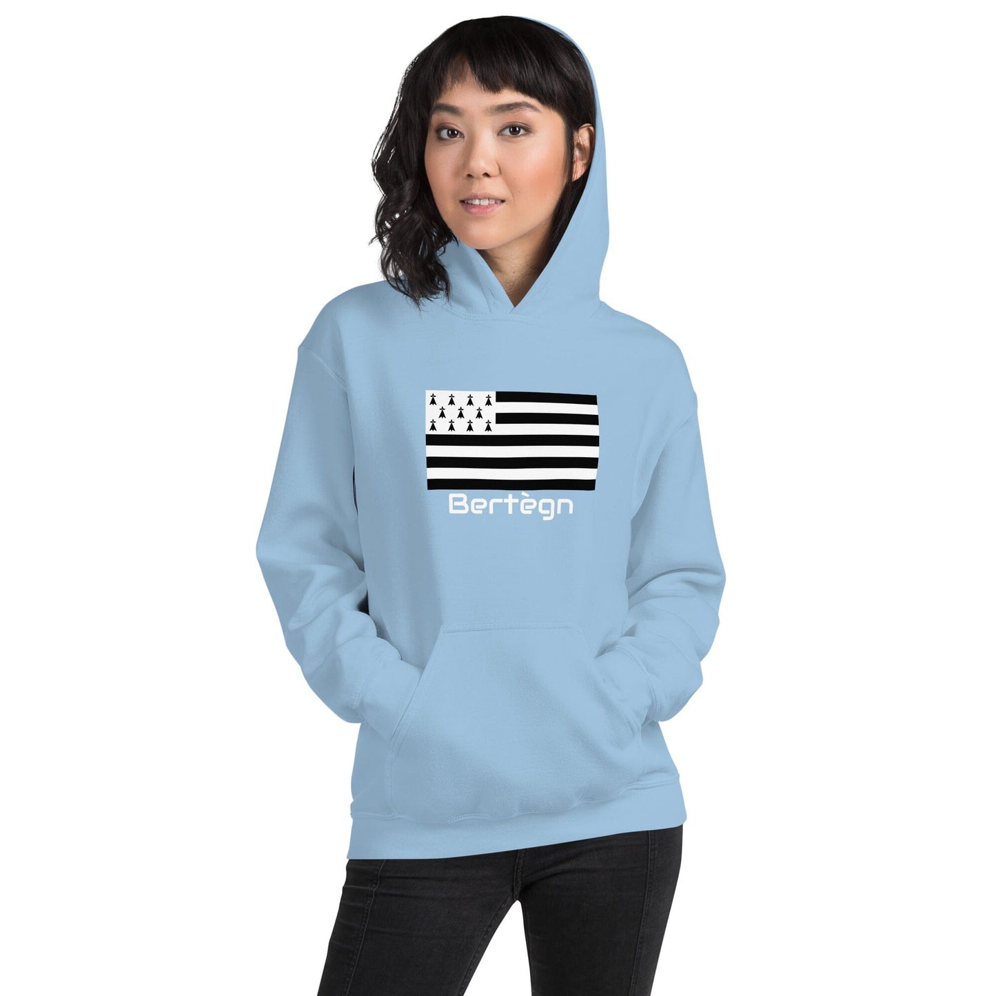 Sweatshirt unisexe à capuche Gwenn Ha Du Bertègn sweat-shirt Bevet Breizh
