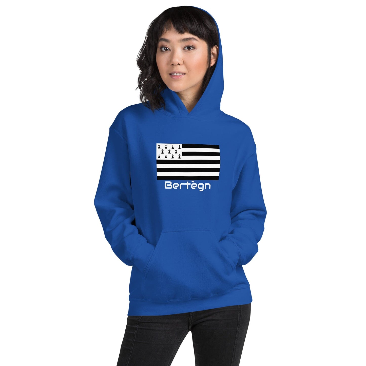 Sweatshirt unisexe à capuche Gwenn Ha Du Bertègn sweat-shirt Bevet Breizh