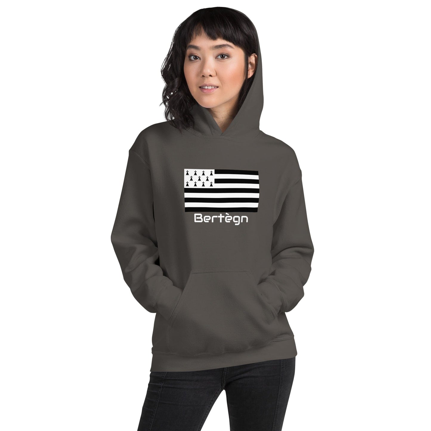 Sweatshirt unisexe à capuche Gwenn Ha Du Bertègn sweat-shirt Bevet Breizh