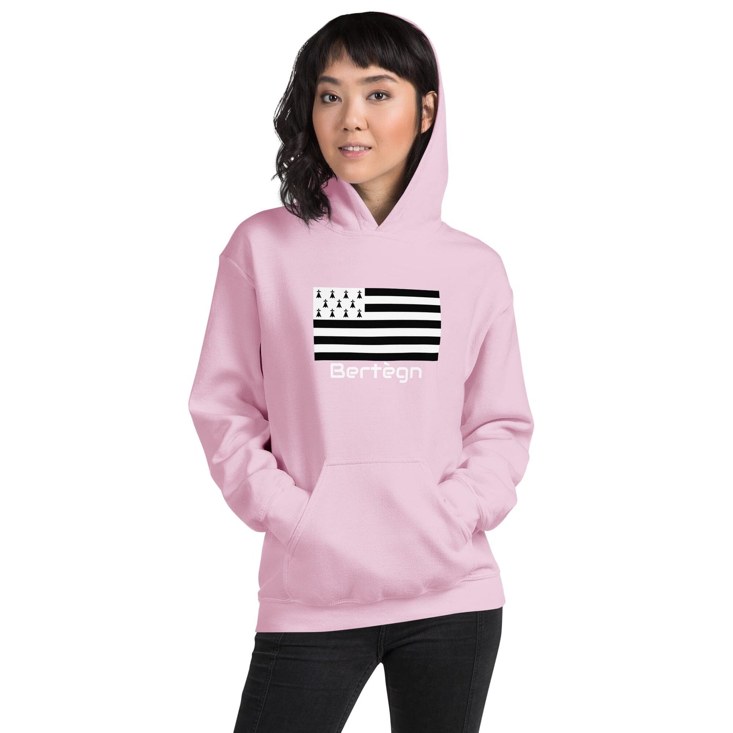 Sweatshirt unisexe à capuche Gwenn Ha Du Bertègn sweat-shirt Bevet Breizh