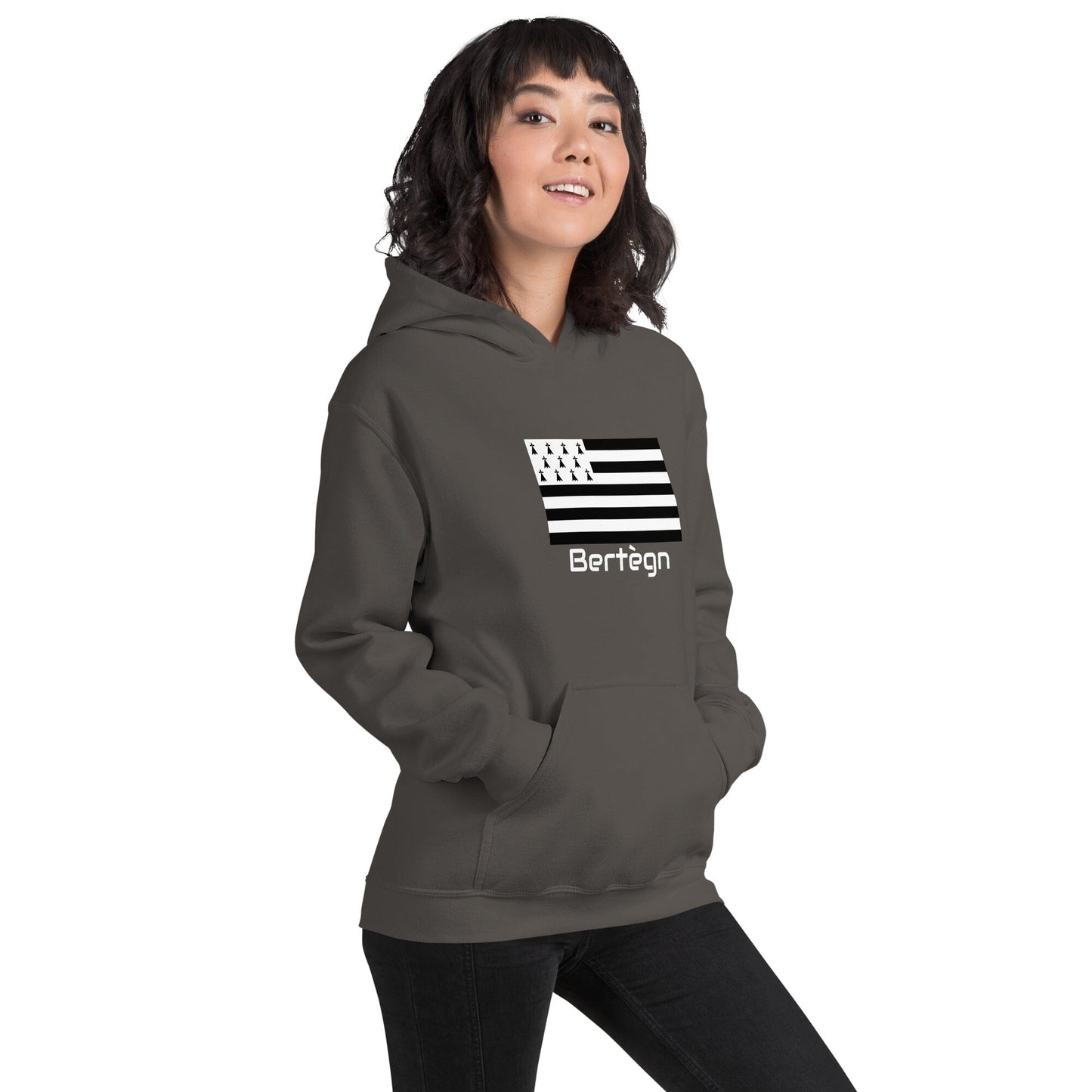Sweatshirt unisexe à capuche Gwenn Ha Du Bertègn sweat-shirt Bevet Breizh Anthracite S