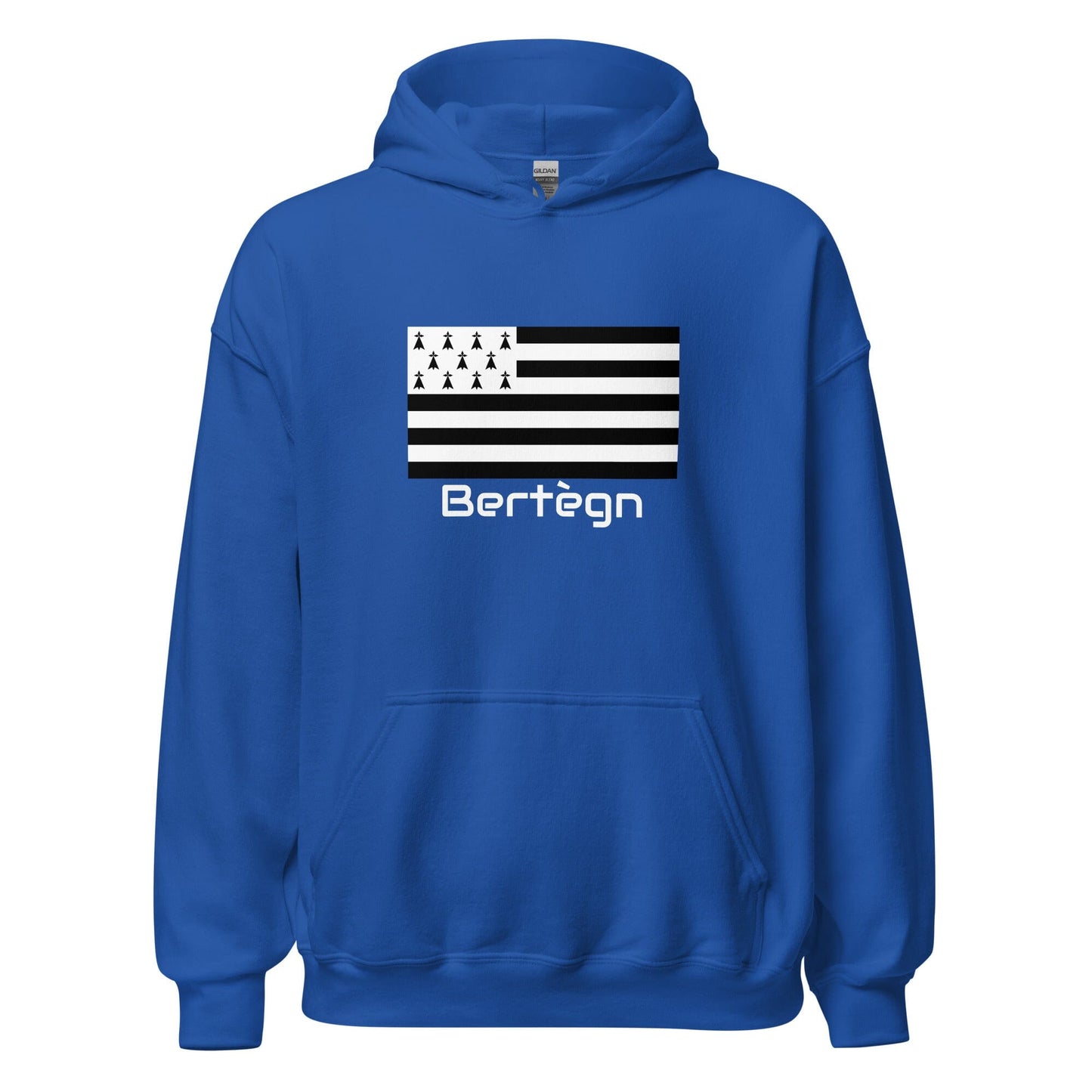 Sweatshirt unisexe à capuche Gwenn Ha Du Bertègn sweat-shirt Bevet Breizh Bleu Roi S