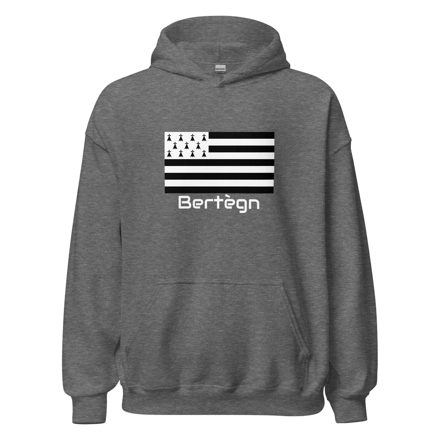 Sweatshirt unisexe à capuche Gwenn Ha Du Bertègn sweat-shirt Bevet Breizh Graphite Heather S