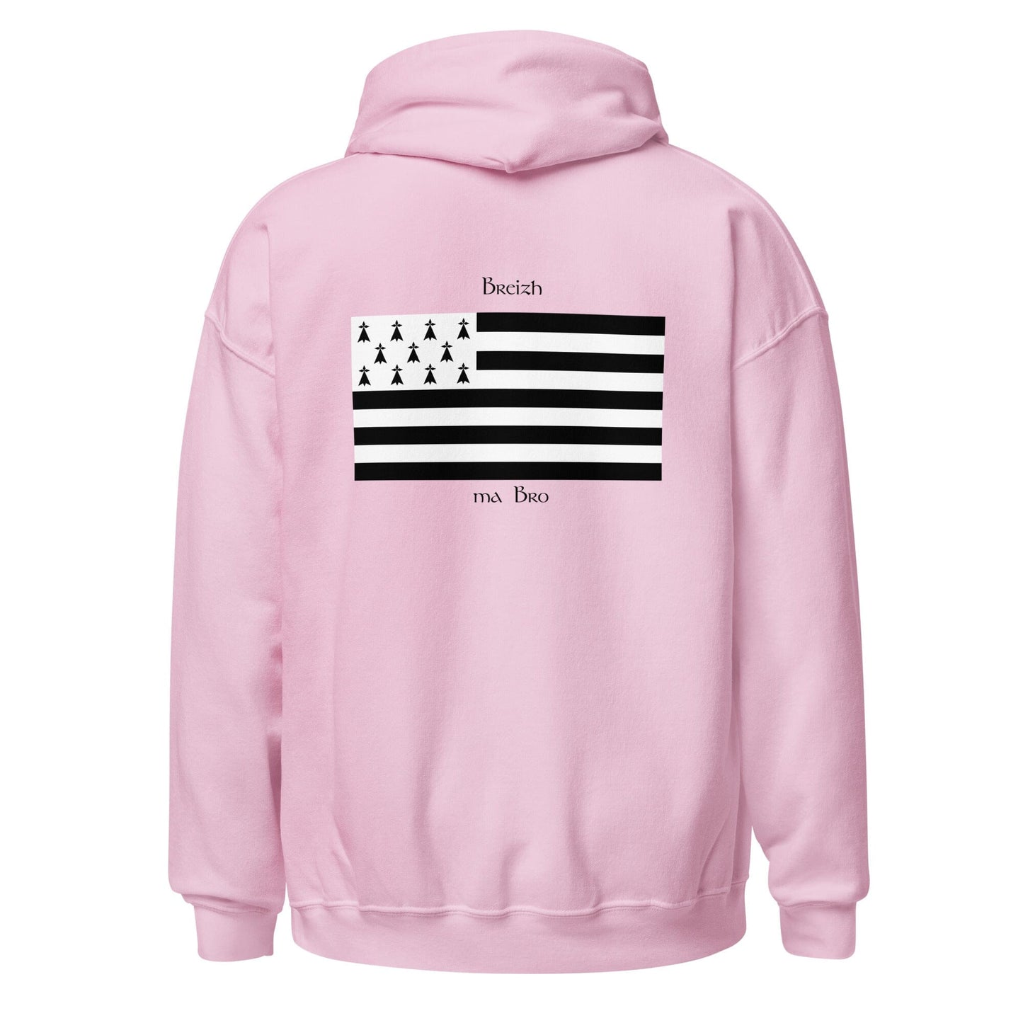 Sweatshirt unisexe à capuche Gwenn ha du Breizh ma bro sweatshirt Bevet Breizh
