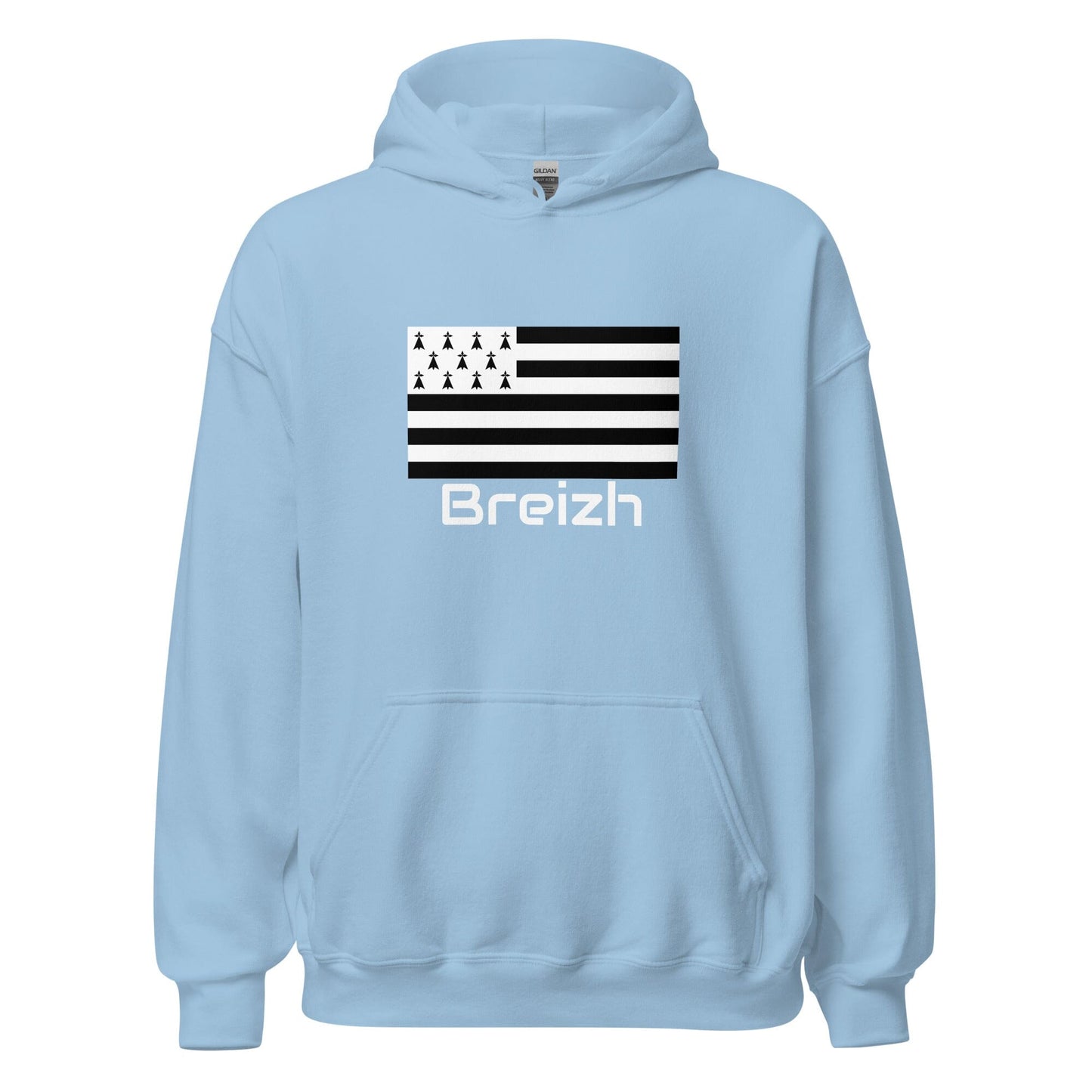 Sweatshirt unisexe à capuche Gwenn Ha Du Breizh sweat-shirt Bevet Breizh Bleu Clair S