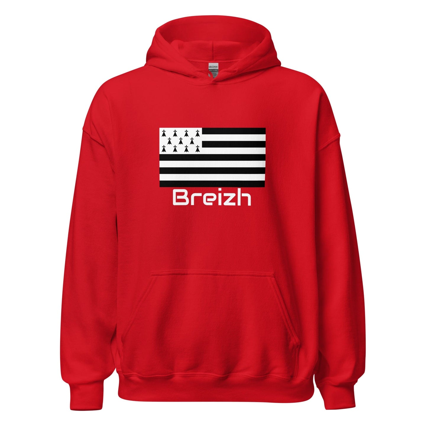 Sweatshirt unisexe à capuche Gwenn Ha Du Breizh sweat-shirt Bevet Breizh Rouge S