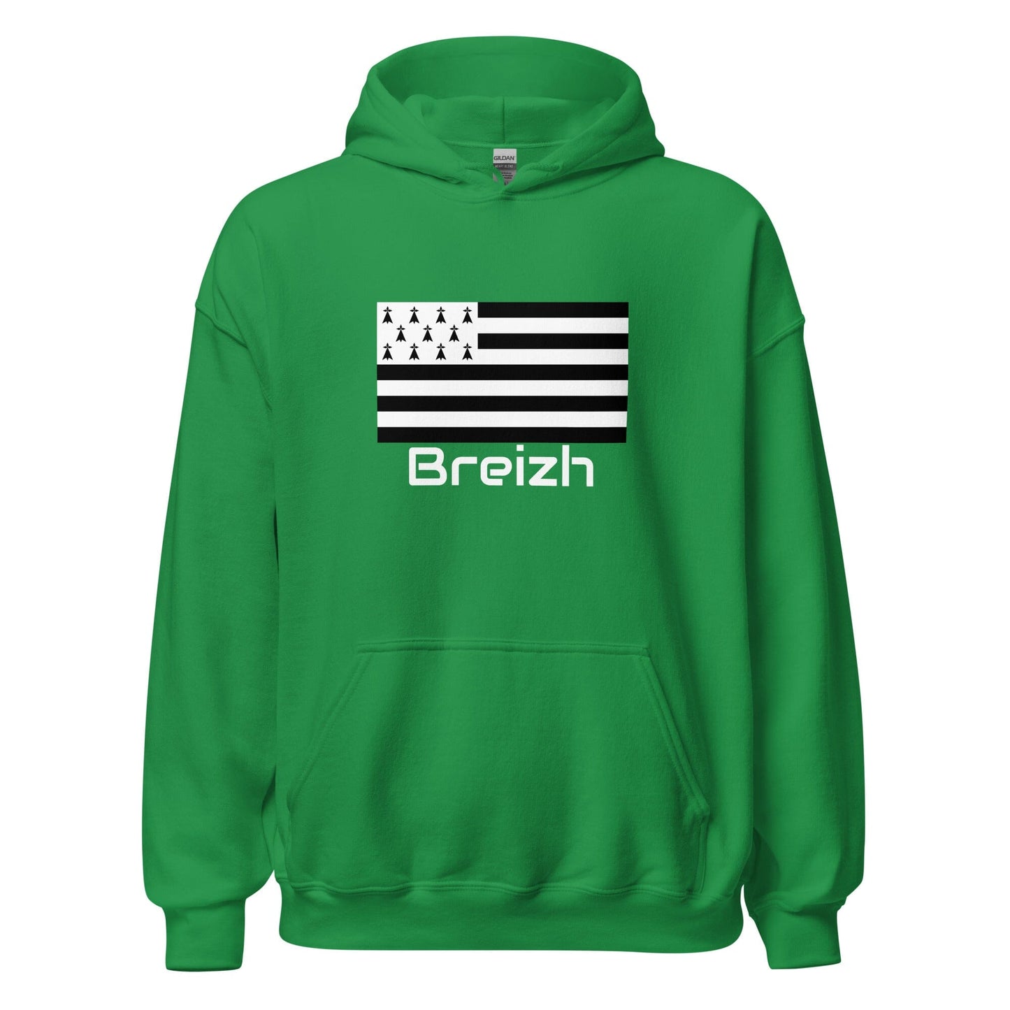 Sweatshirt unisexe à capuche Gwenn Ha Du Breizh sweat-shirt Bevet Breizh Vert menthe S