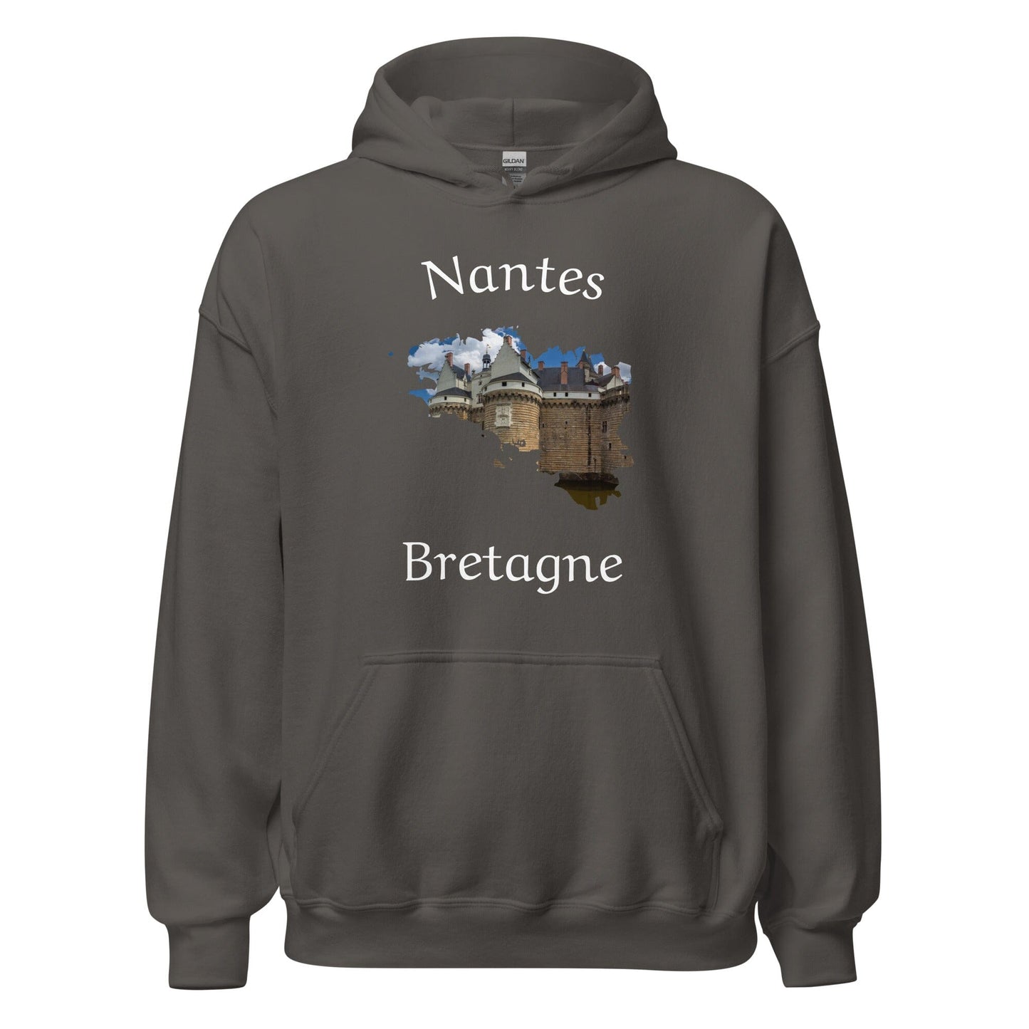 Sweatshirt unisexe à capuche Nantes Bretagne sweat-shirt Bevet Breizh Anthracite S