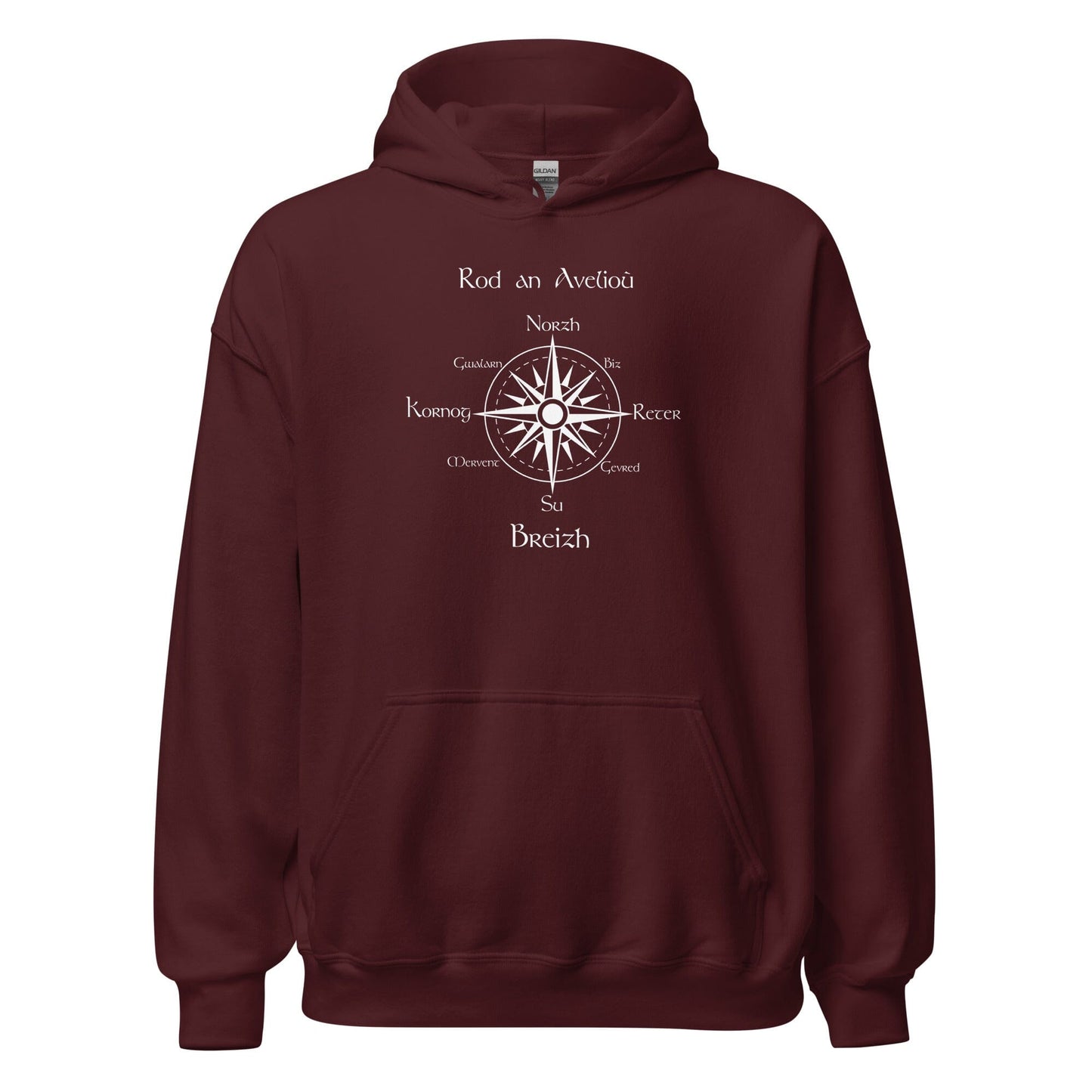 Sweatshirt unisexe à capuche rod an avelioù Bevet Breizh Bordeaux S