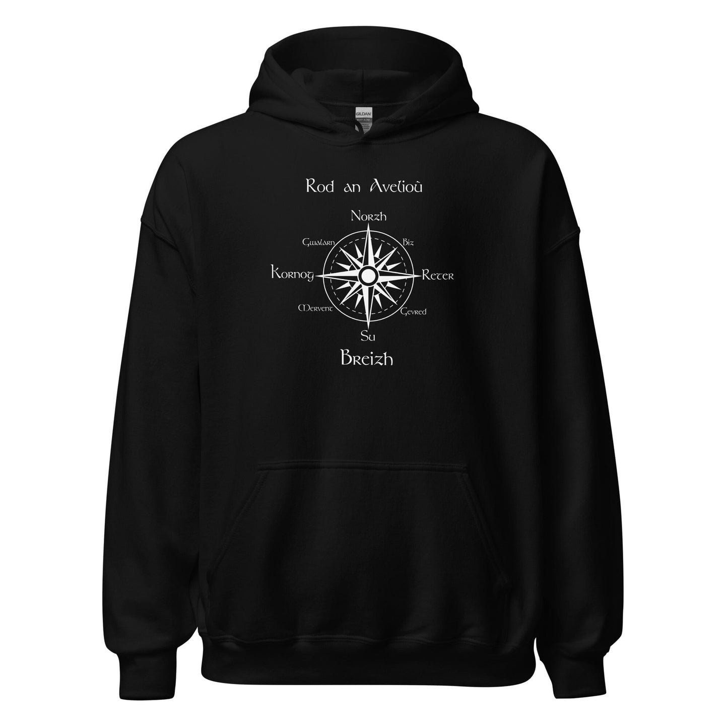 Sweatshirt unisexe à capuche rod an avelioù Bevet Breizh Noir S