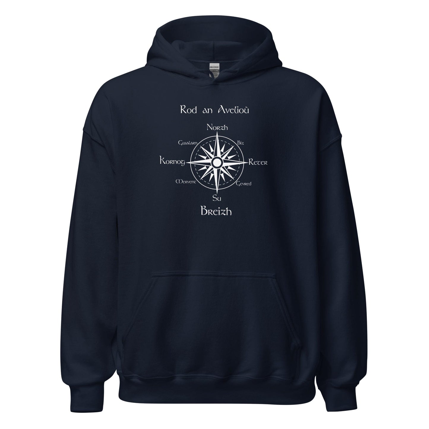 Sweatshirt unisexe à capuche rod an avelioù sweat-shirt Bevet Breizh Bleu Marine S