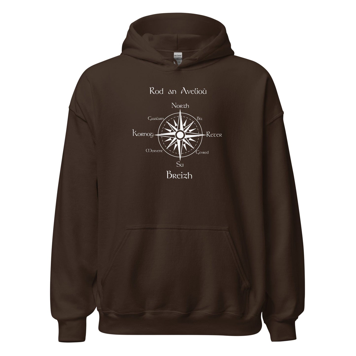 Sweatshirt unisexe à capuche rod an avelioù sweat-shirt Bevet Breizh Chocolat Noir S