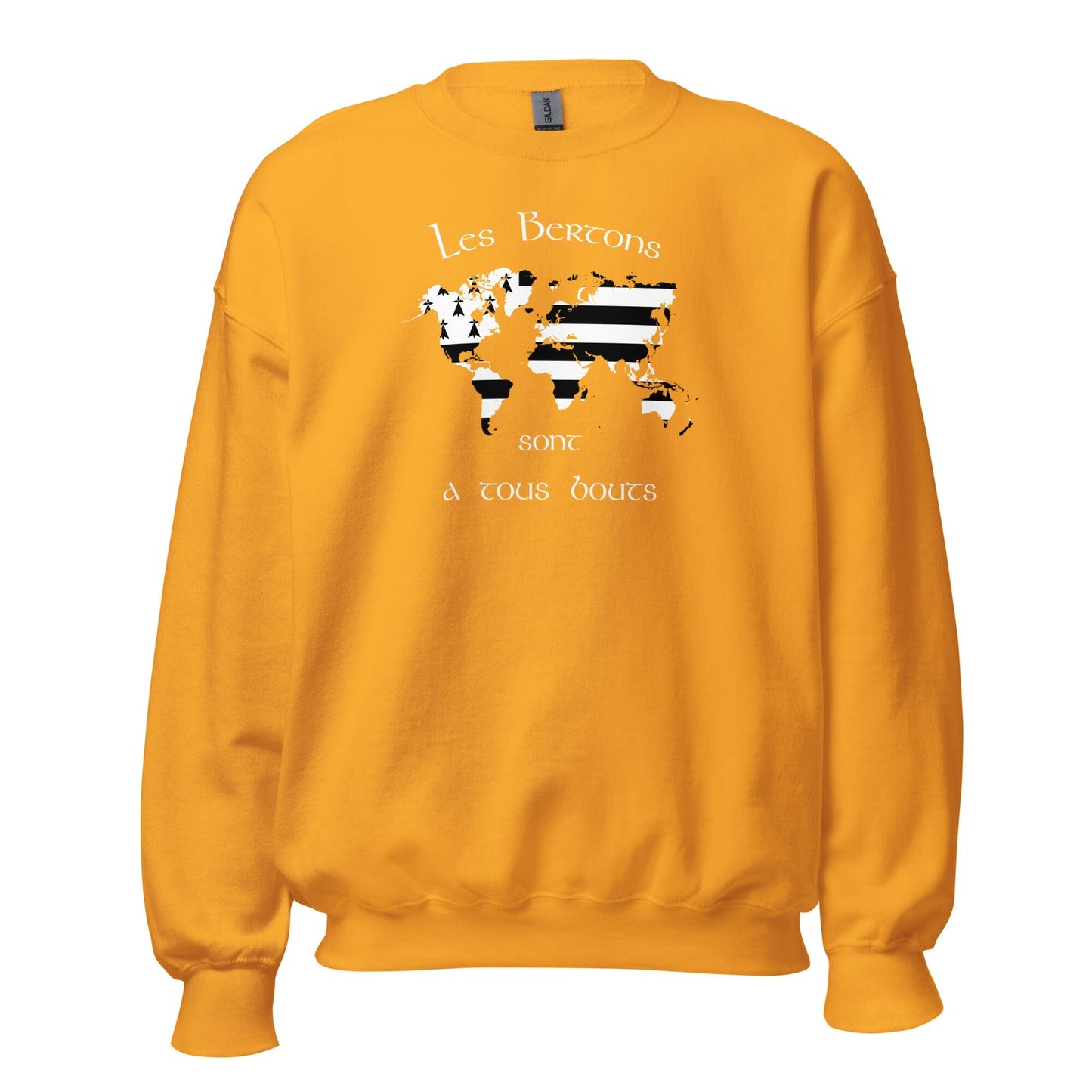 Sweatshirt Unisexe à Col Rond les Bertons sont a tous bouts sweat-shirt Bevet Breizh Or S