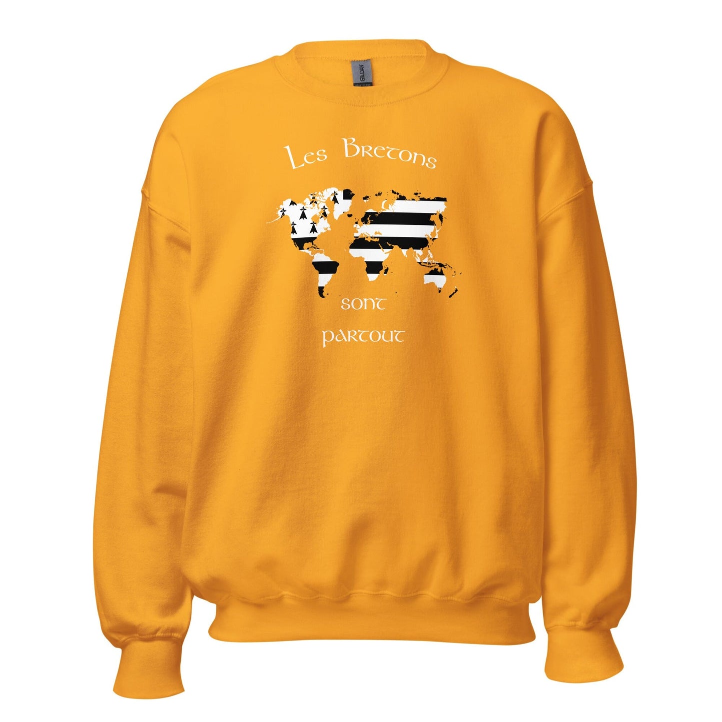 Sweatshirt Unisexe à Col Rond les Bretons sont partout sweat-shirt Bevet Breizh Or S