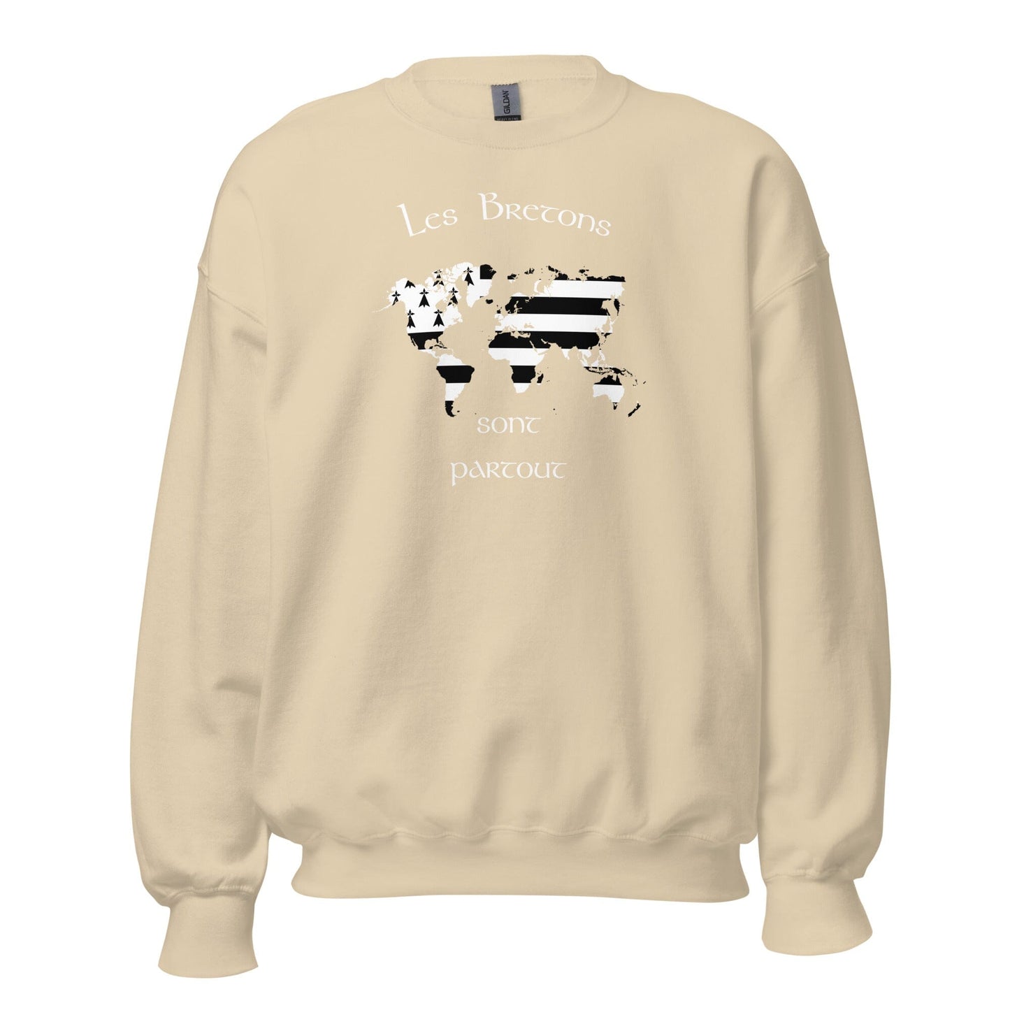Sweatshirt Unisexe à Col Rond les Bretons sont partout sweat-shirt Bevet Breizh Sable S