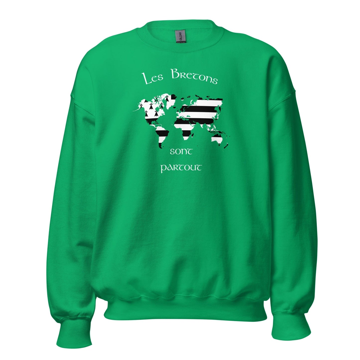 Sweatshirt Unisexe à Col Rond les Bretons sont partout sweat-shirt Bevet Breizh Vert menthe S
