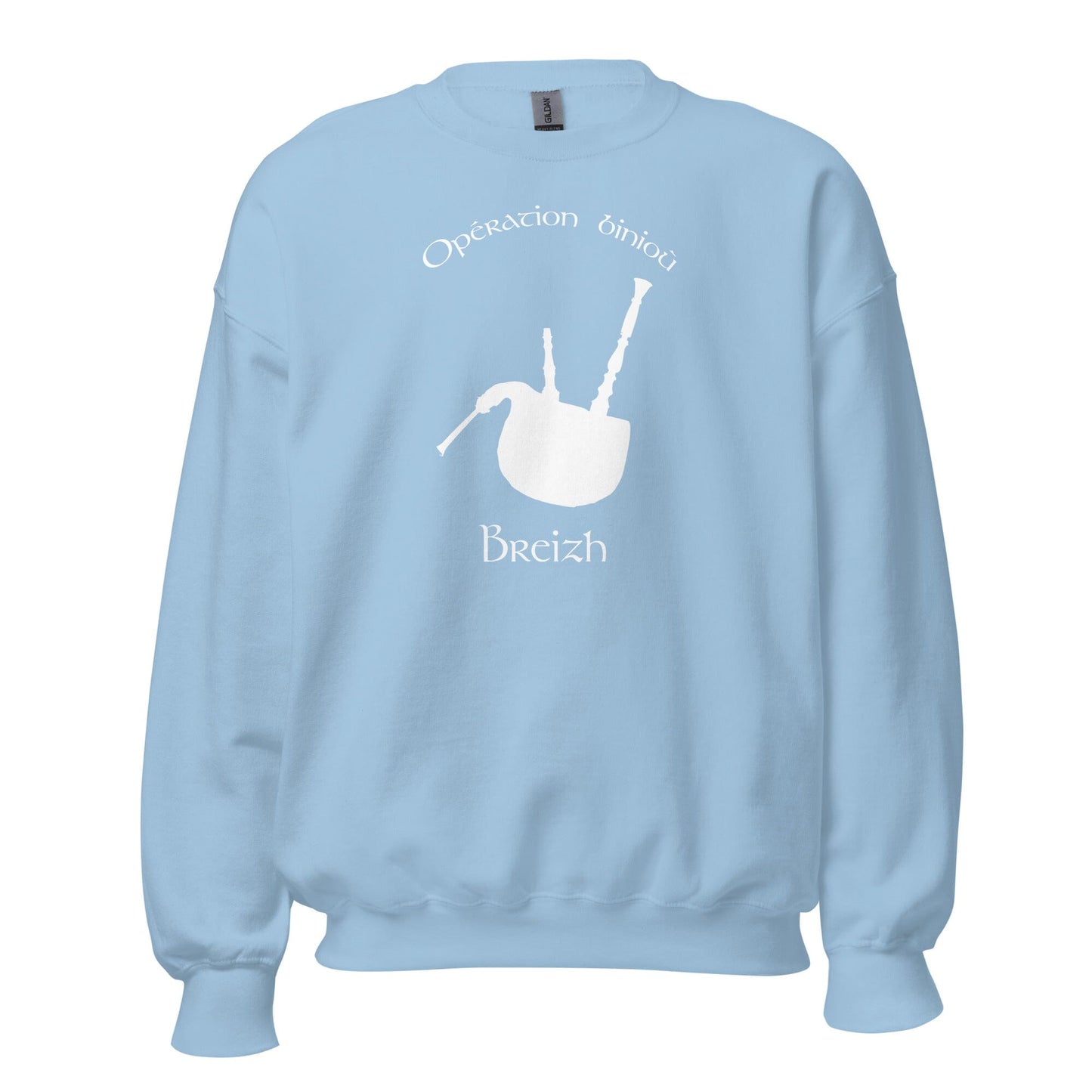 Sweatshirt Unisexe à Col Rond opération binioù sweatshirt Bevet Breizh Bleu Clair S