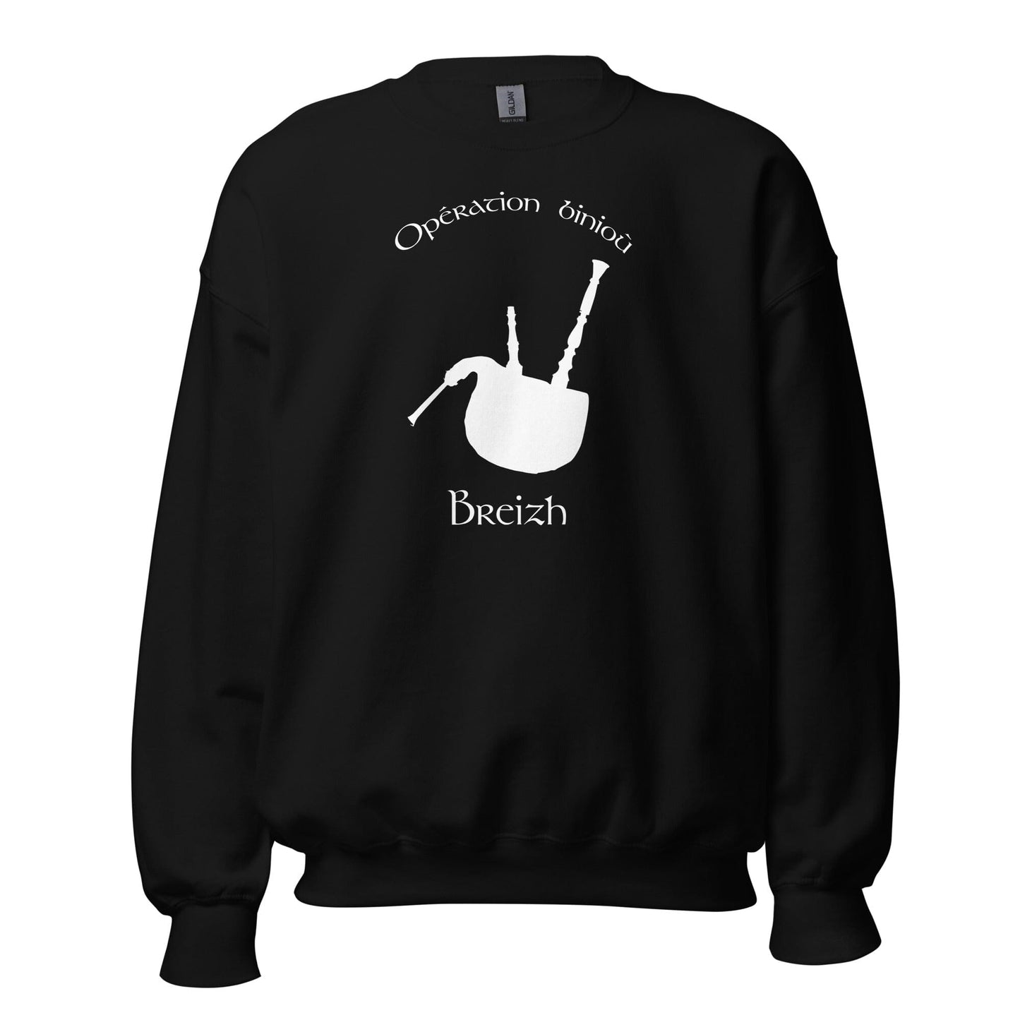 Sweatshirt Unisexe à Col Rond opération binioù sweatshirt Bevet Breizh Noir S