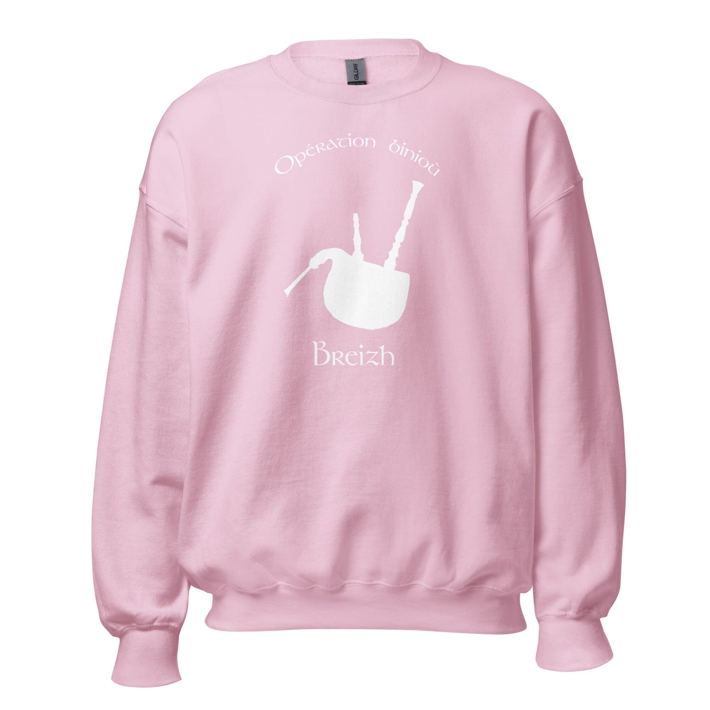 Sweatshirt Unisexe à Col Rond opération binioù sweatshirt Bevet Breizh Rose Clair S