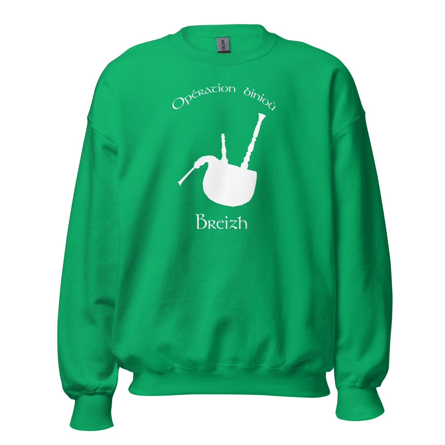 Sweatshirt Unisexe à Col Rond opération binioù sweatshirt Bevet Breizh Vert menthe S