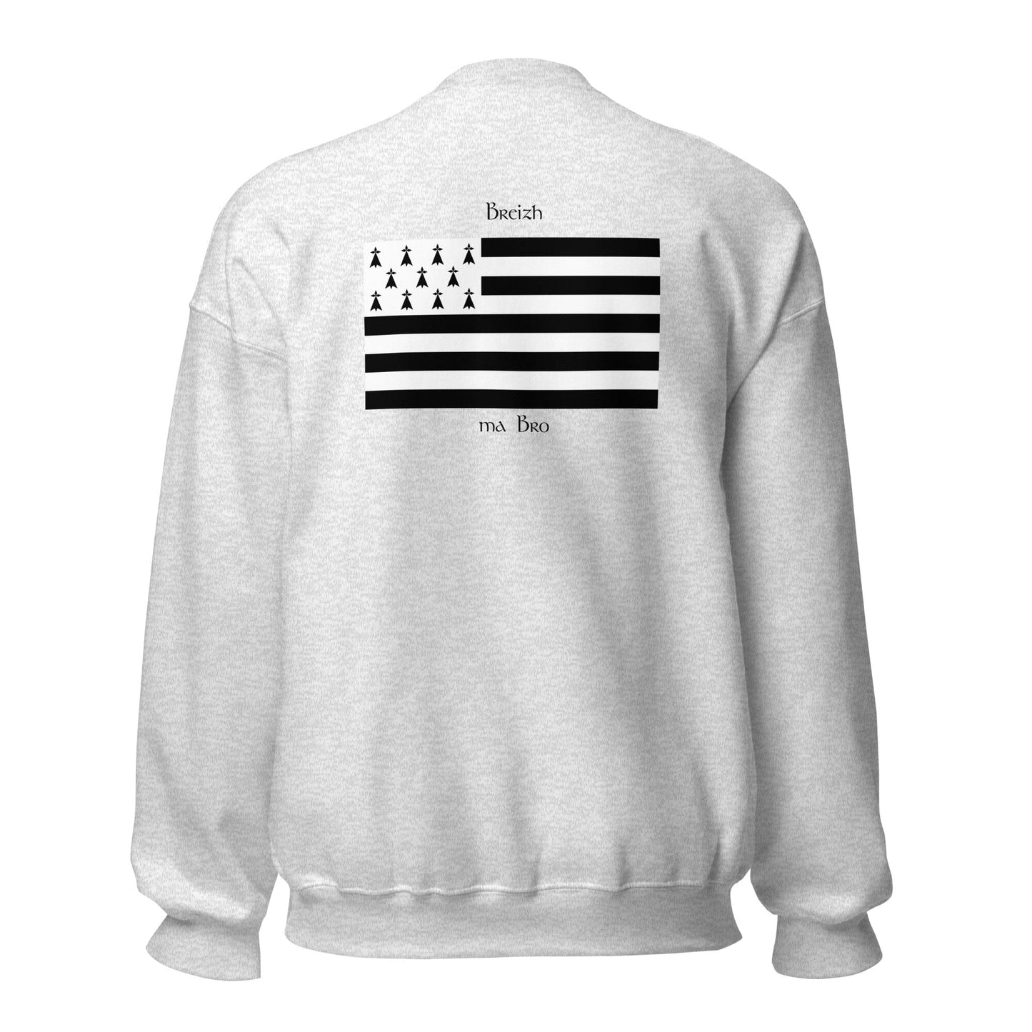 Sweatshirt unisexe gwenn ha du Breizh ma bro sweatshirt Bevet Breizh