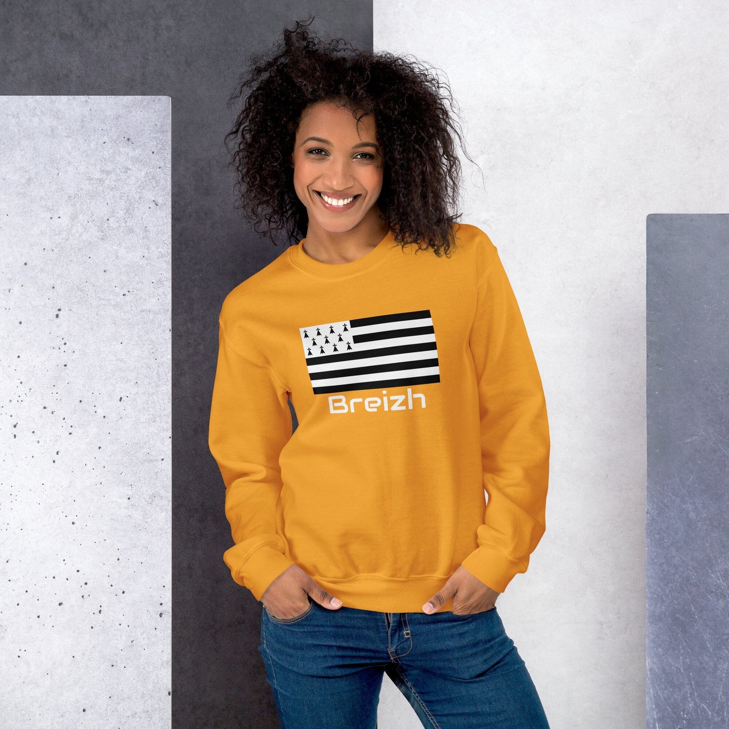 Sweatshirt unisexe Gwenn Ha Du Breizh sweat-shirt Bevet Breizh Or S