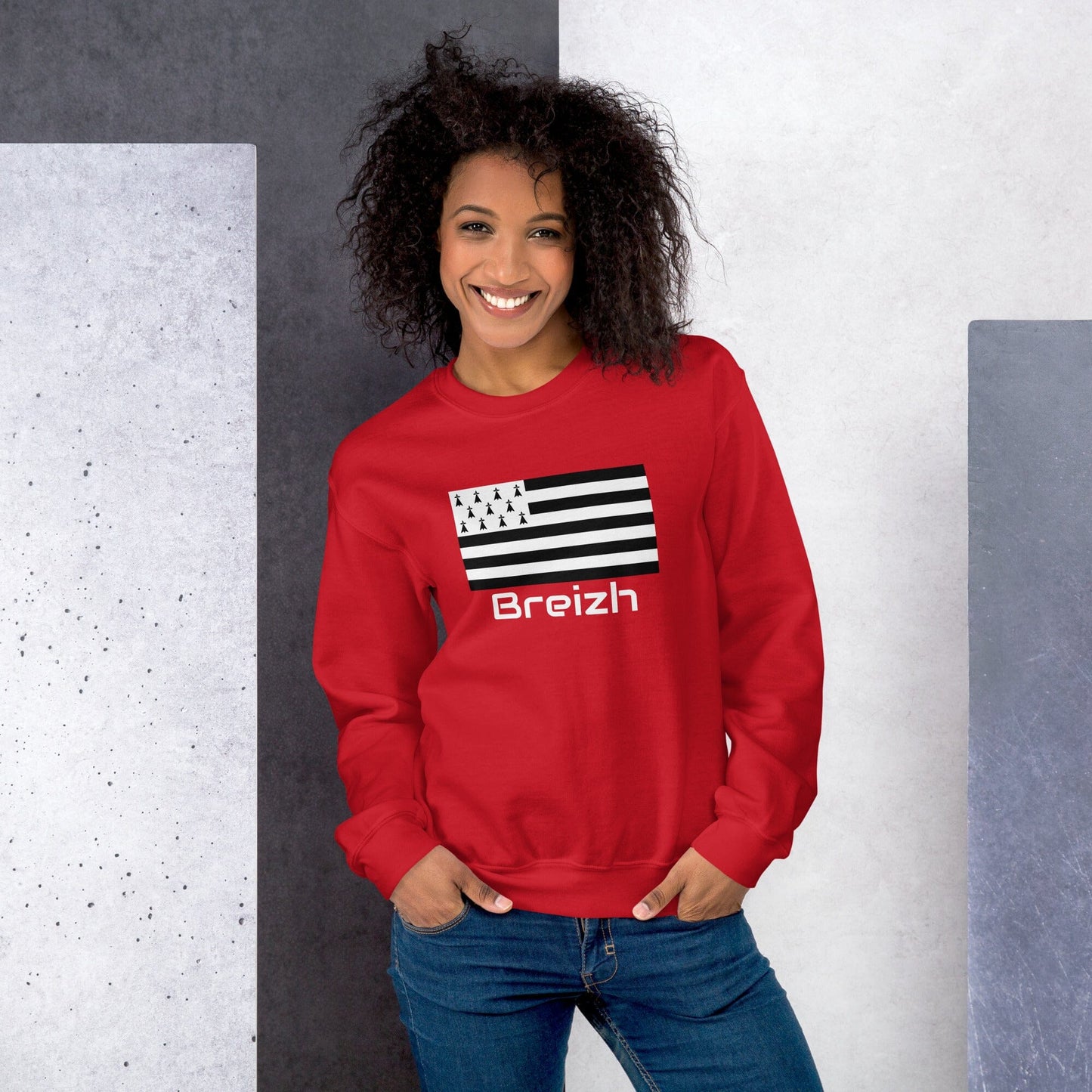 Sweatshirt unisexe Gwenn Ha Du Breizh sweat-shirt Bevet Breizh Rouge S