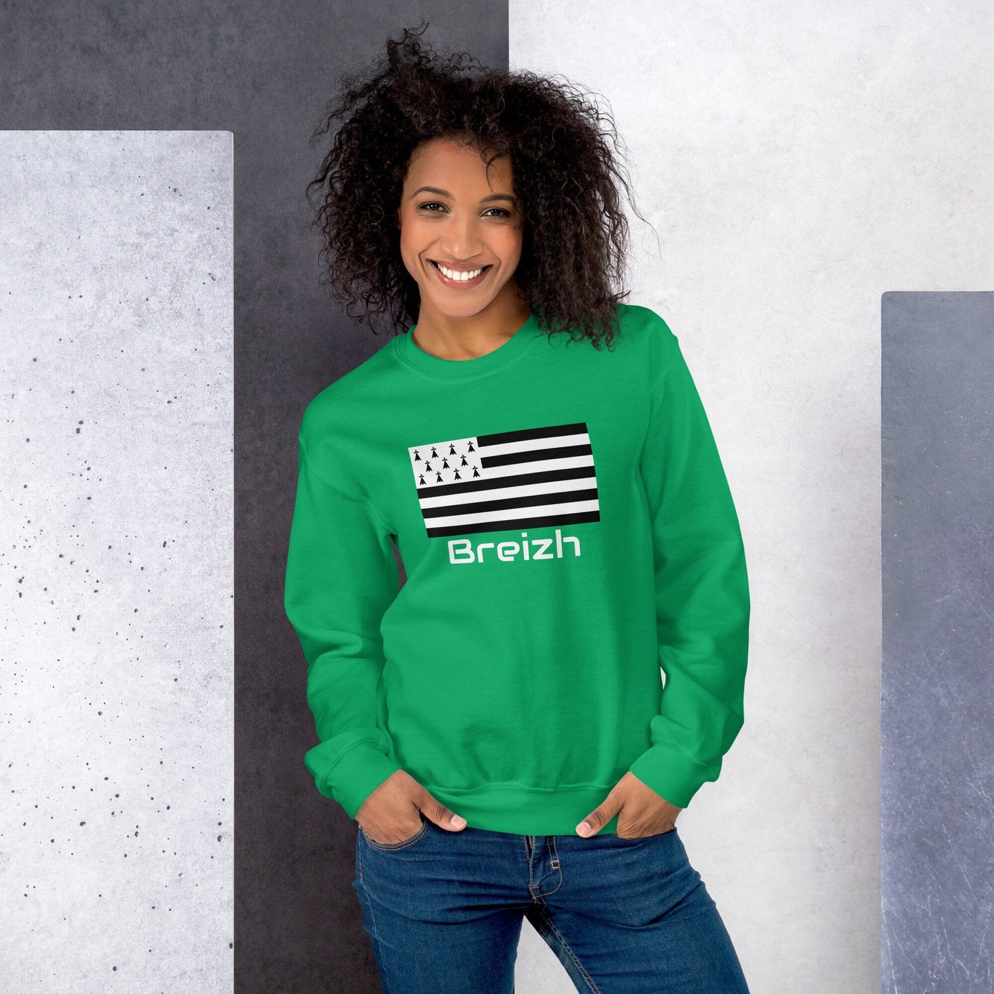 Sweatshirt unisexe Gwenn Ha Du Breizh sweat-shirt Bevet Breizh Vert menthe S