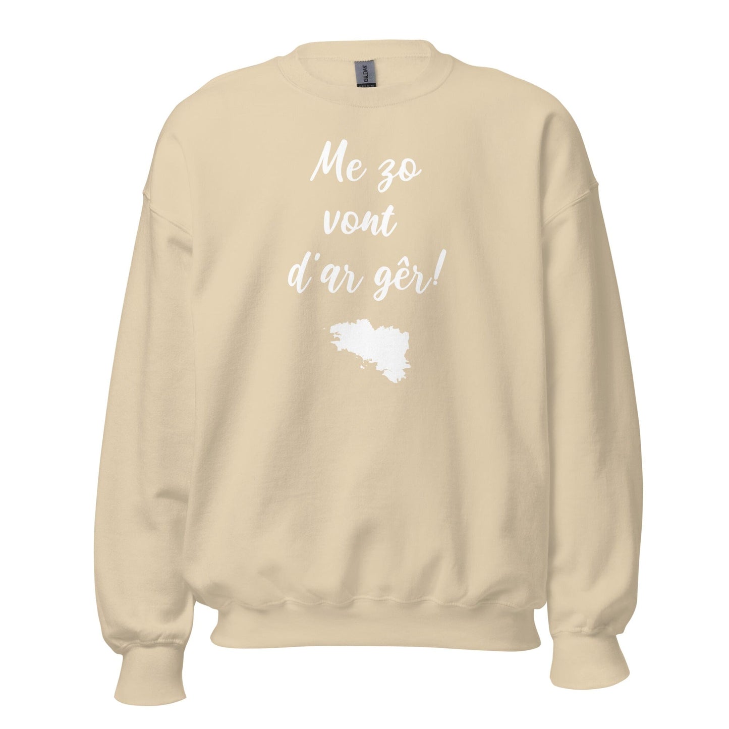 Sweatshirt Unisexe Me zo vont d'ar gêr sweatshirt Bevet Breizh Sable S