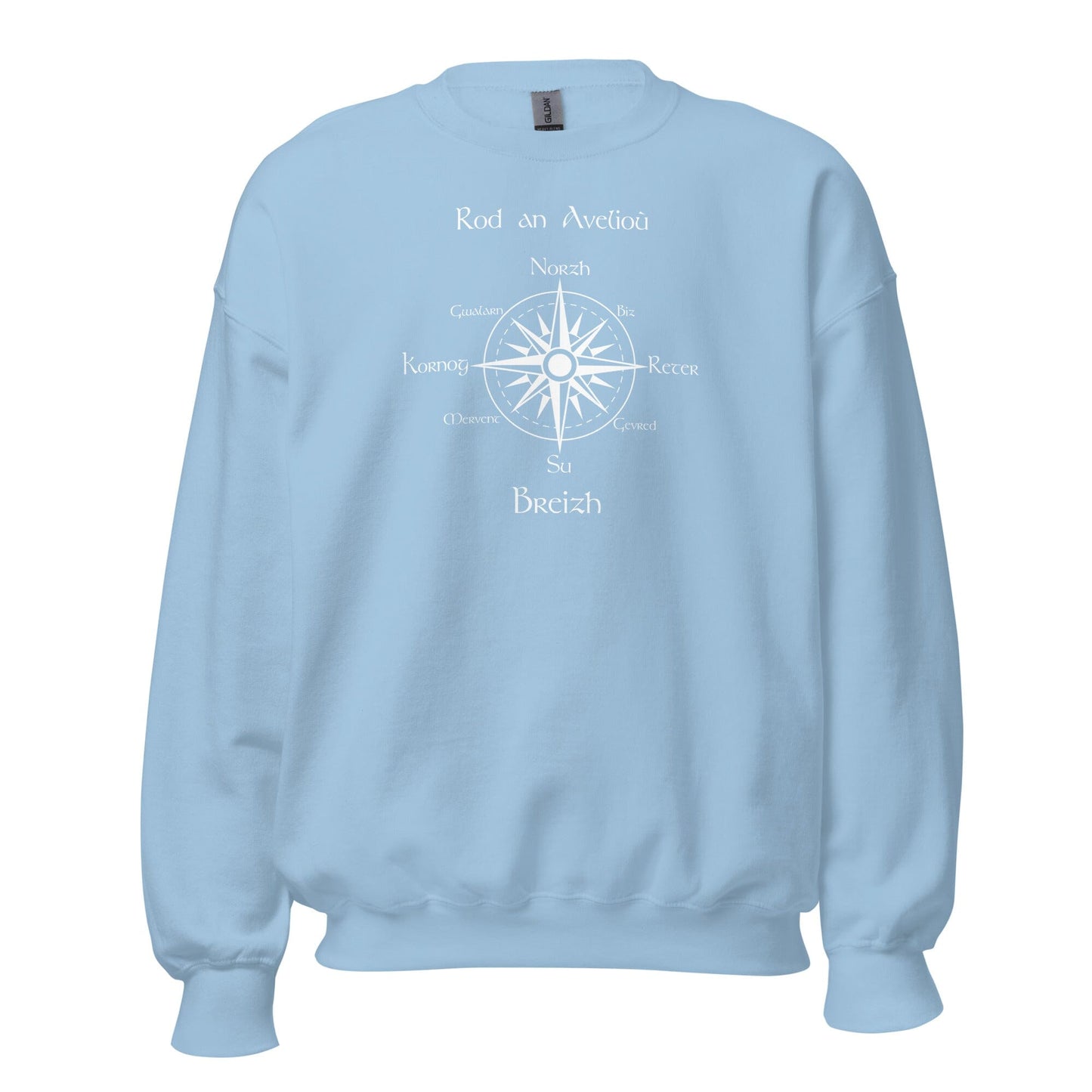 Sweatshirt unisexe rod an avelioù sweat-shirt Bevet Breizh Bleu Clair S