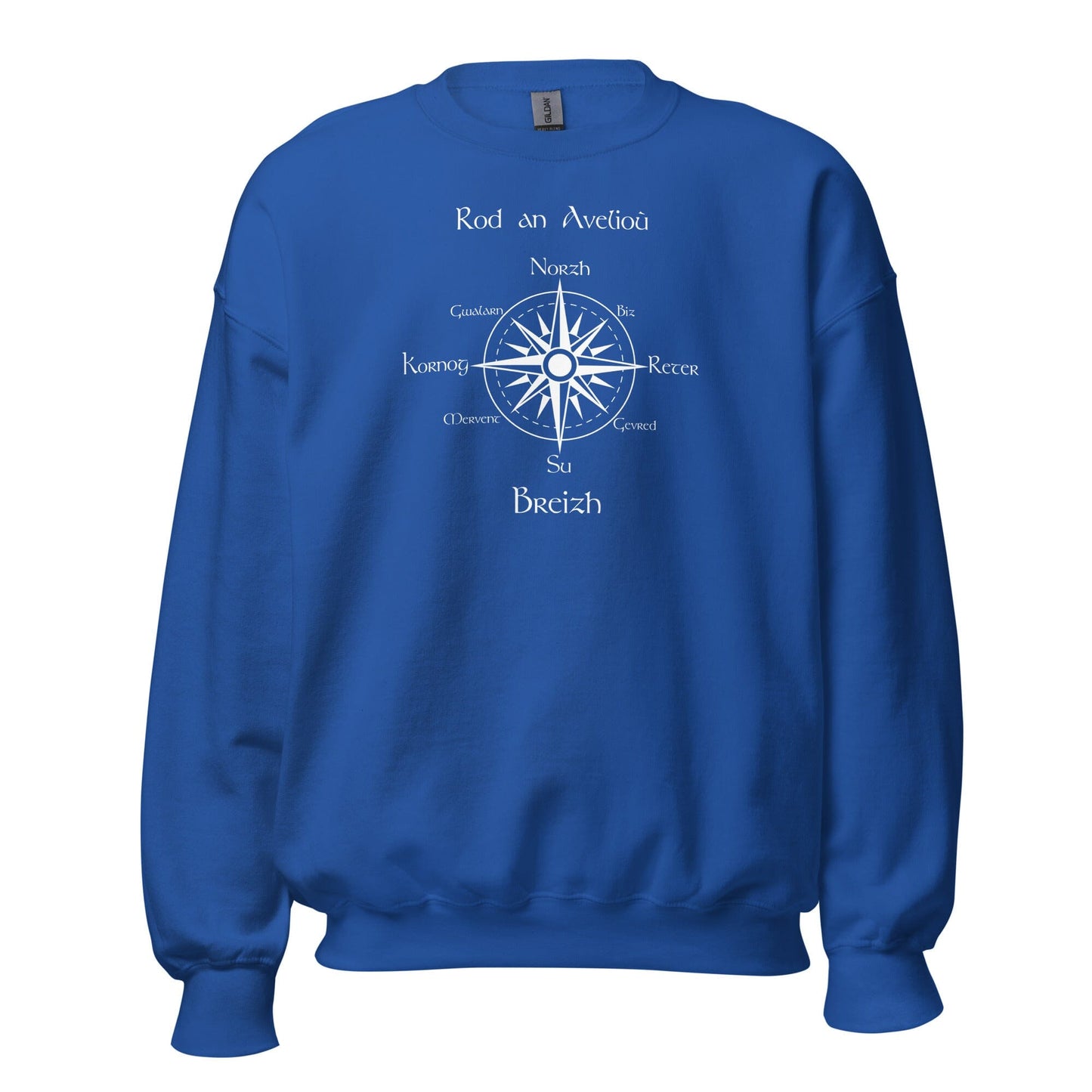 Sweatshirt unisexe rod an avelioù sweat-shirt Bevet Breizh Bleu Roi S