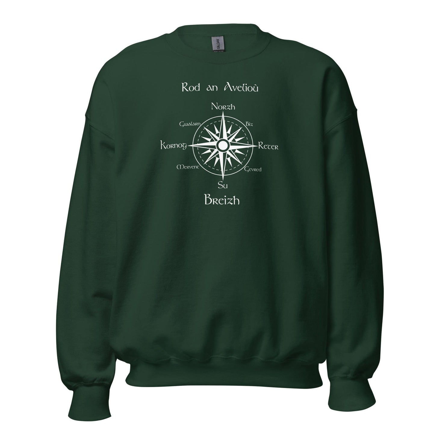 Sweatshirt unisexe rod an avelioù sweat-shirt Bevet Breizh Vert Forêt 4XL
